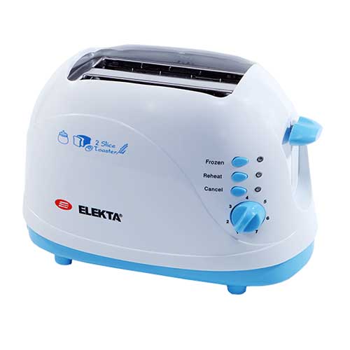 Elekta ET 252 2-Slice Toaster 220-240V with Cool Touch Exterior - Perfect for Breakfast, Office, or Dorm Room Use