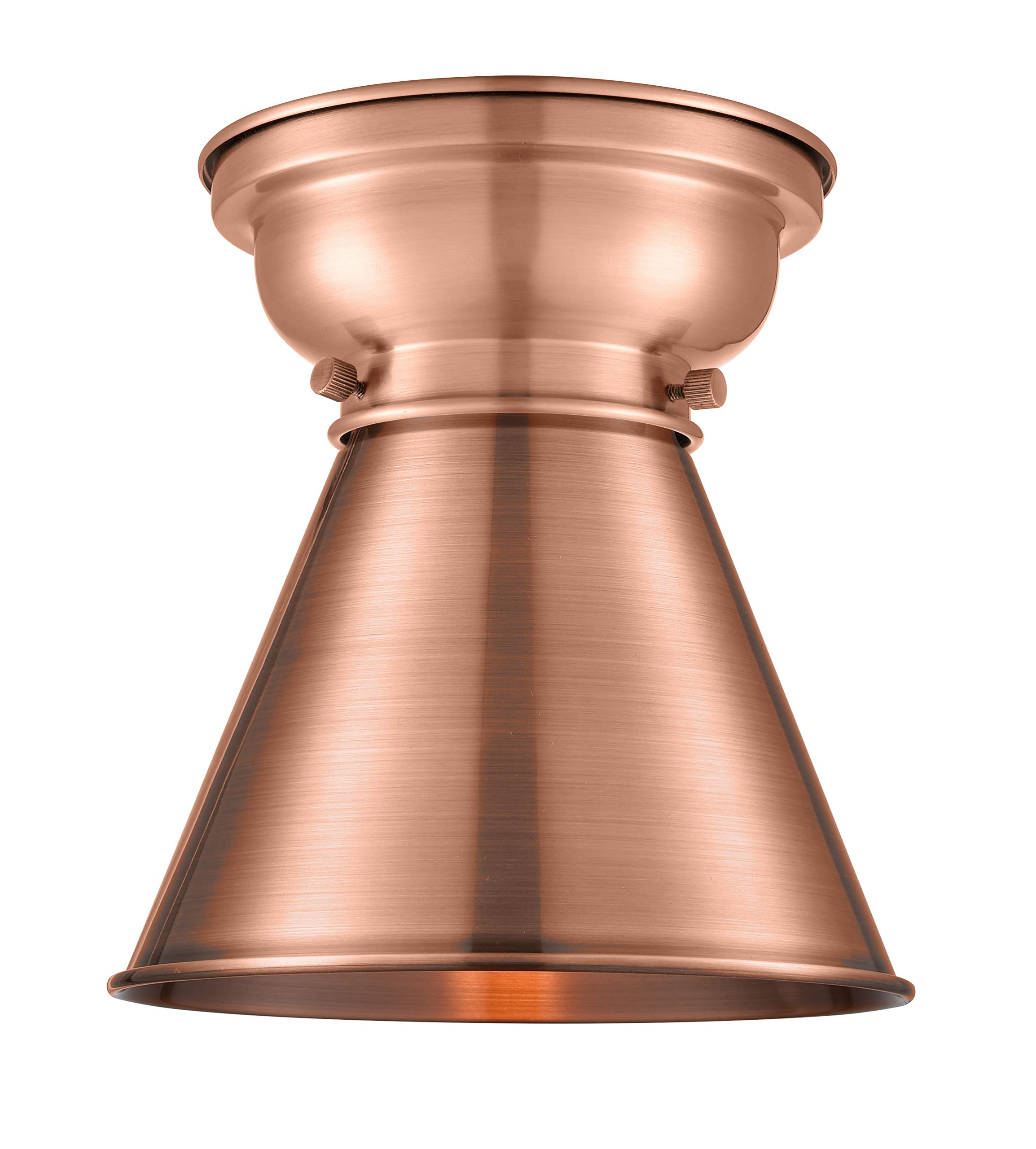 Innovations 623-1F-AC-M13-AC-LED 8 Inch Flush Mount Ceiling Light Fixture, Antique Copper Finish - Perfect for Bedroom, Hallway, or Entryway Lighting