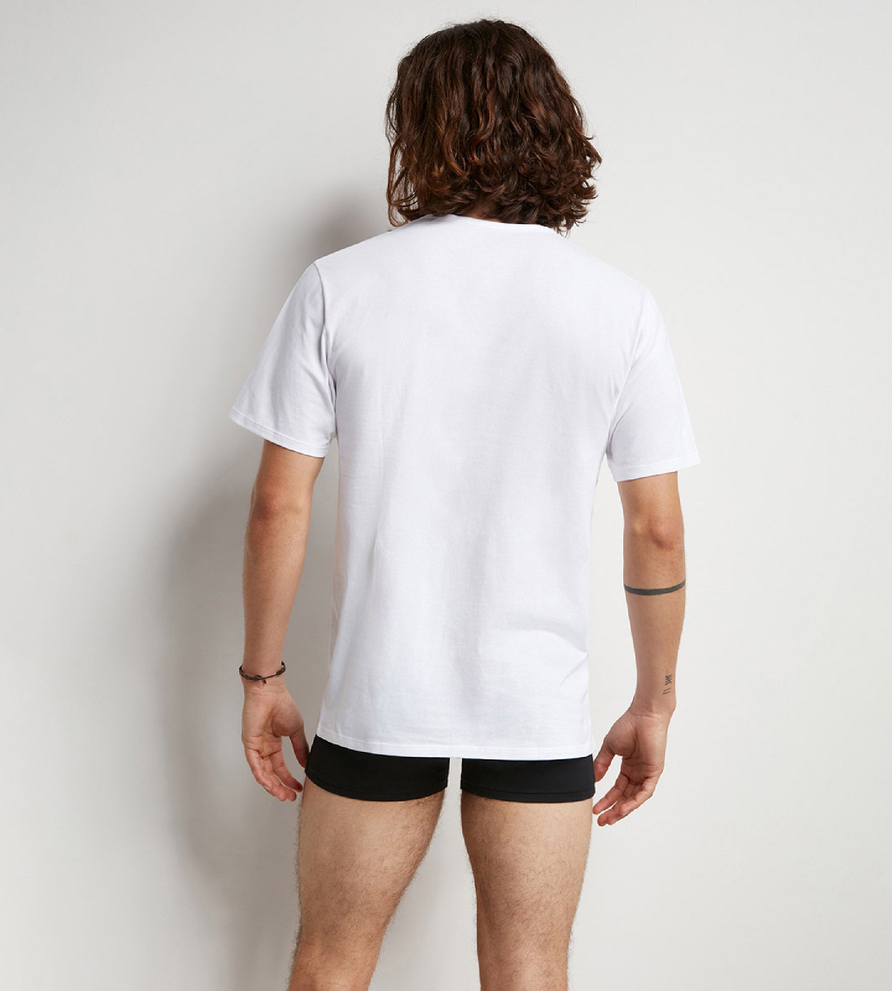 2 Pack Men's Thermal Regulating Cotton White V-Neck T-Shirts - Moisture Wicking, Breathable for Workout, Running & Outdoor Activities