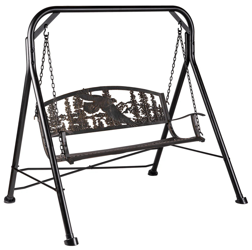 Outdoor Eagle Swing - Heavy Duty Metal Swing Set for Kids & Adults - Perfect for Backyard, Garden, and Playground Fun