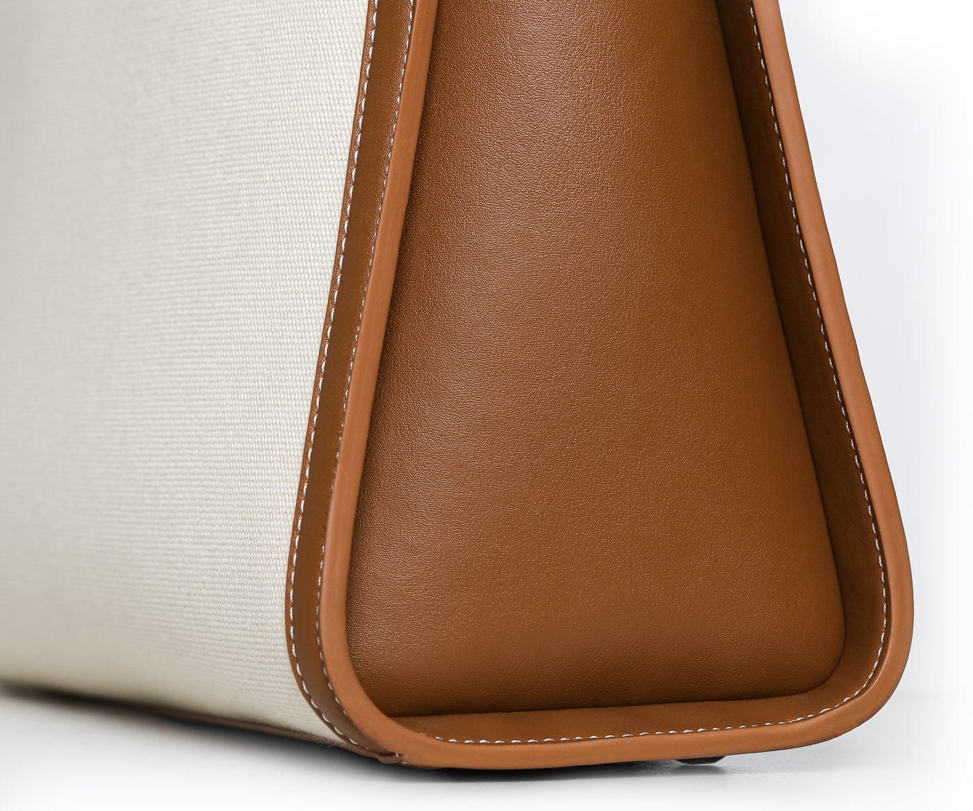 Eco-Friendly Aurora Cactus Leather Vegan Tote Bag - Sustainable White & Brown Handbag for Women | Perfect for Work, Travel & Everyday Use