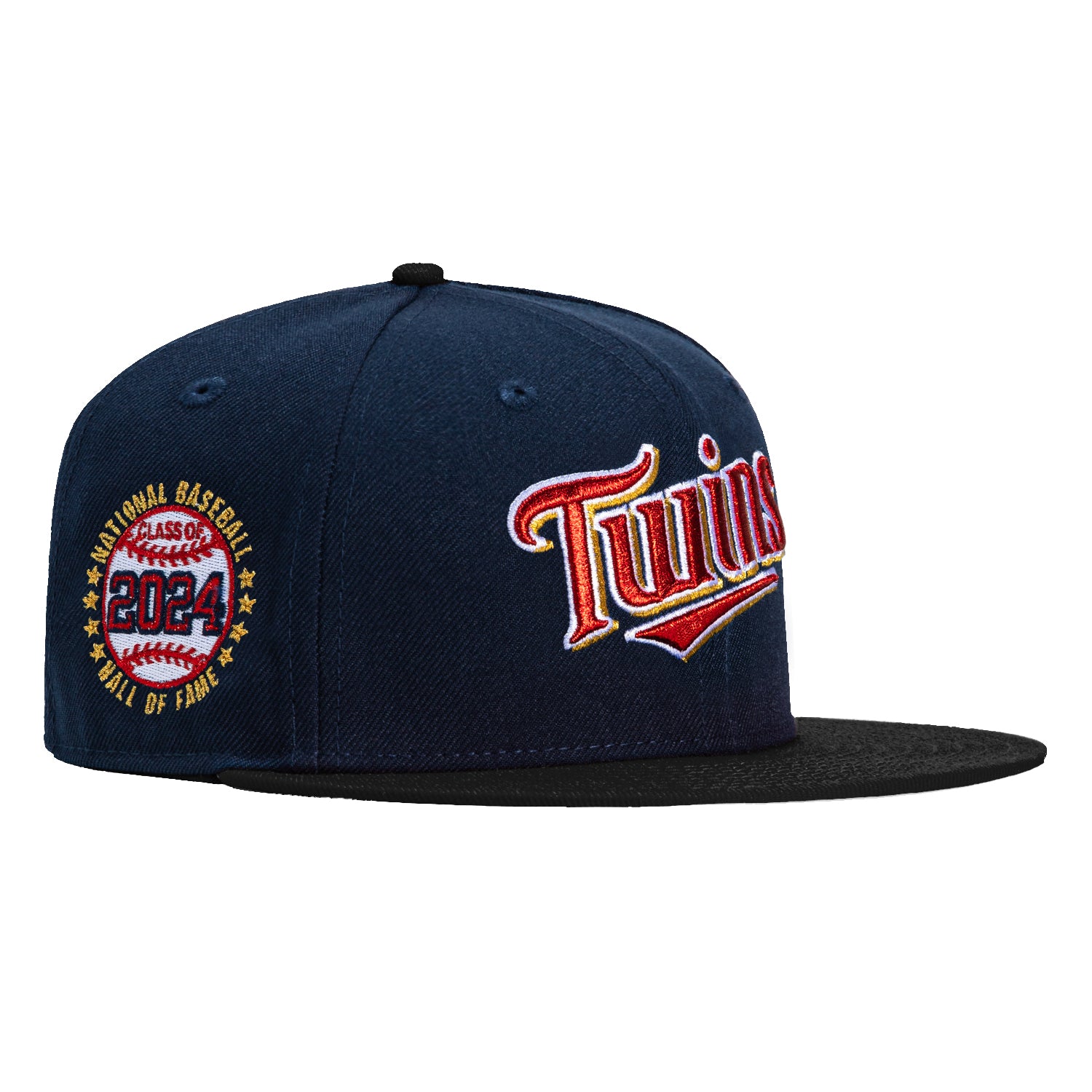 New Era 59Fifty Minnesota Twins MLB Baseball Cap - Joe Mauer HOF Patch Adjustable Snapback Hat in Navy & Black | Perfect for Baseball Games, Sports Fans & Casual Wear