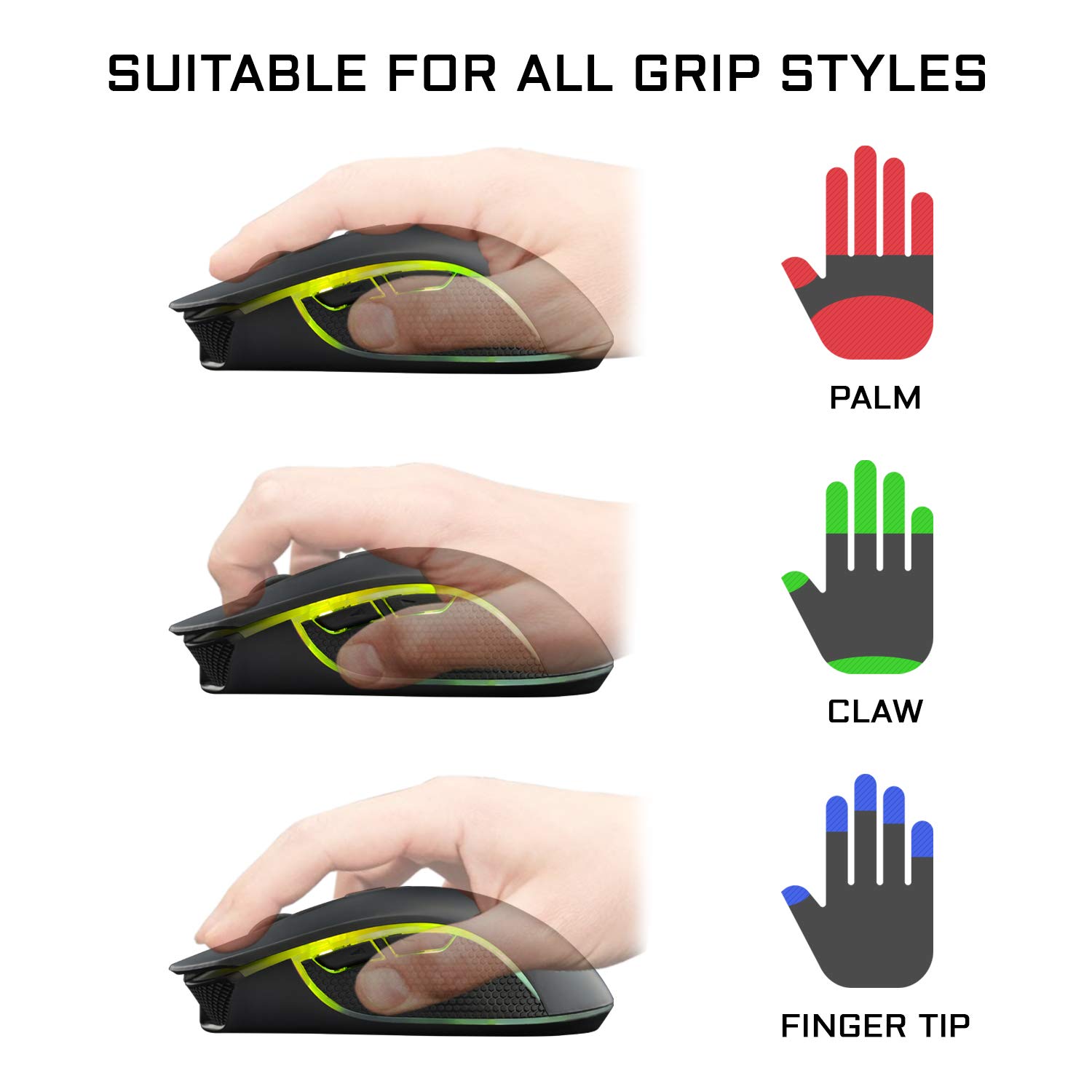 G-LAB Kult Xenon Rechargeable Wireless Gaming Mouse - High Performance 5000 DPI, RGB LED, 6 Buttons, Lightweight & Fast - PC, PS5, Xbox One - Perfect for FPS, MOBA & Esports Gaming