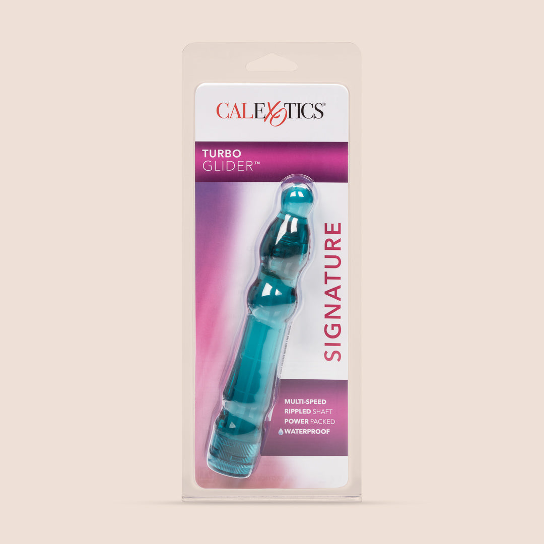 CalExotics Turbo Glider™ Rechargeable Vibrating Massager - Waterproof ABS Plastic Shaft for Sensual Pleasure & Relaxation | Perfect for Couples Play, Solo Use & Stress Relief