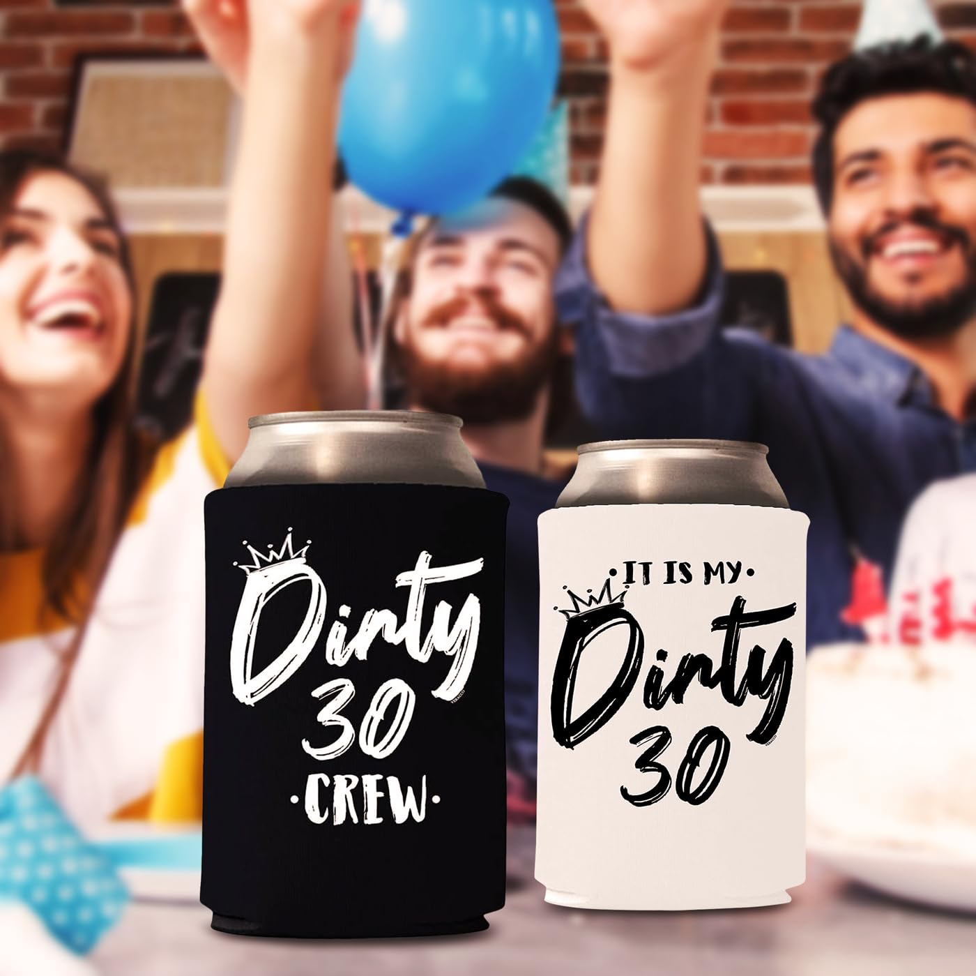 Dirty 30 Birthday Party Supplies - 30th Birthday Decorations, Koozie Holders & Crew Gifts for Women & Men | Perfect for 30th Birthday Celebrations, Bachelorette Parties & Themed Events