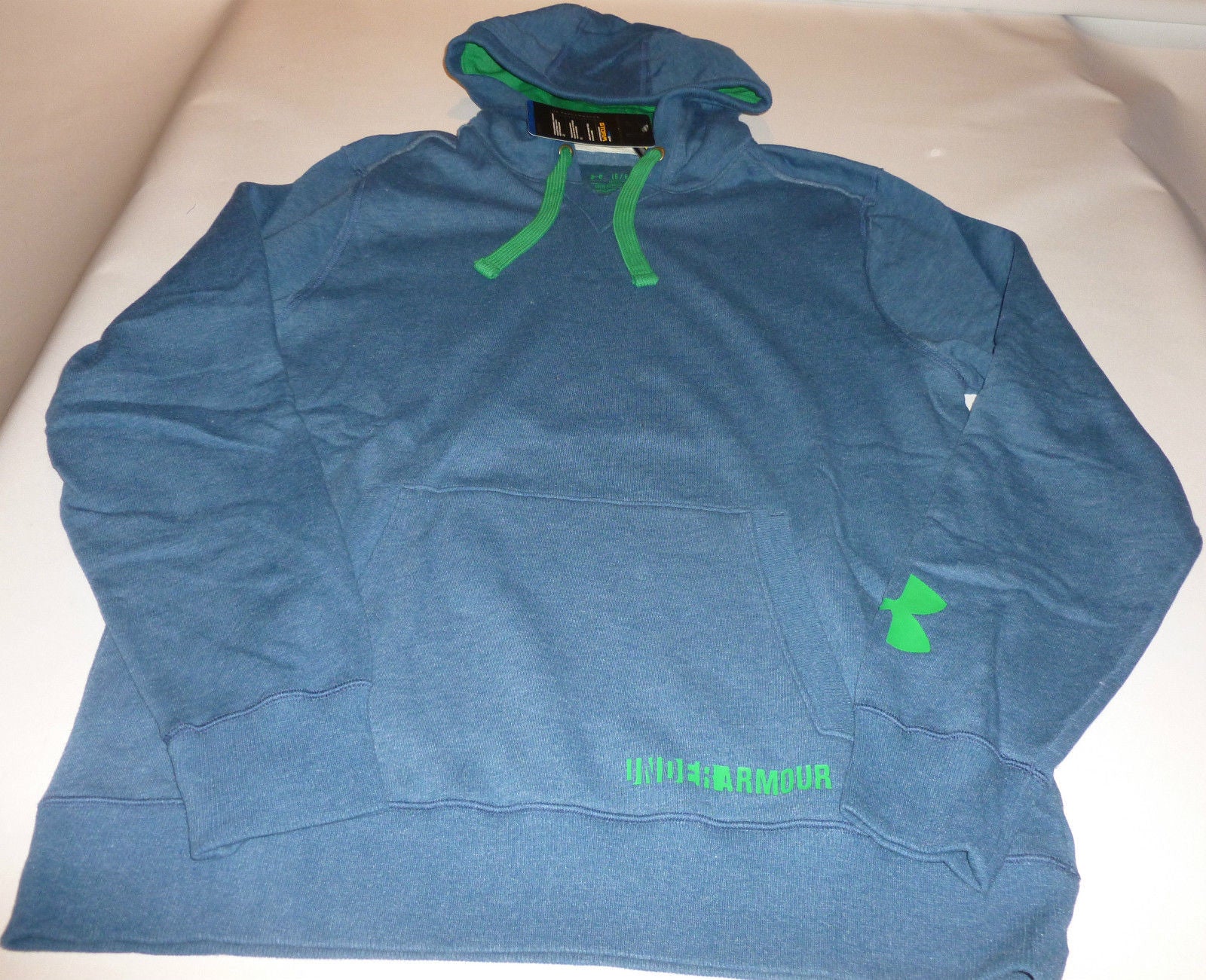 Under Armour Men's Charged Cotton Legacy Fleece Hoodie - Blue, Medium & Large Sizes - Comfortable & Warm for Workouts, Running & Casual Wear