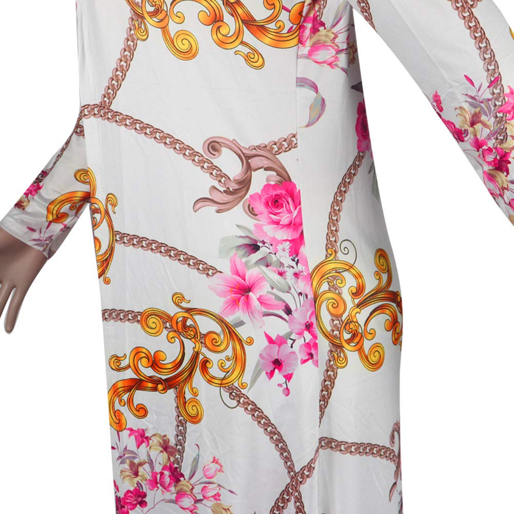 Women's Stylish Printed Long Cardigan 2-Piece Outfit Set with Long Sleeve Coat & Trousers - Perfect for Fall Layering, Office Wear & Casual Outings