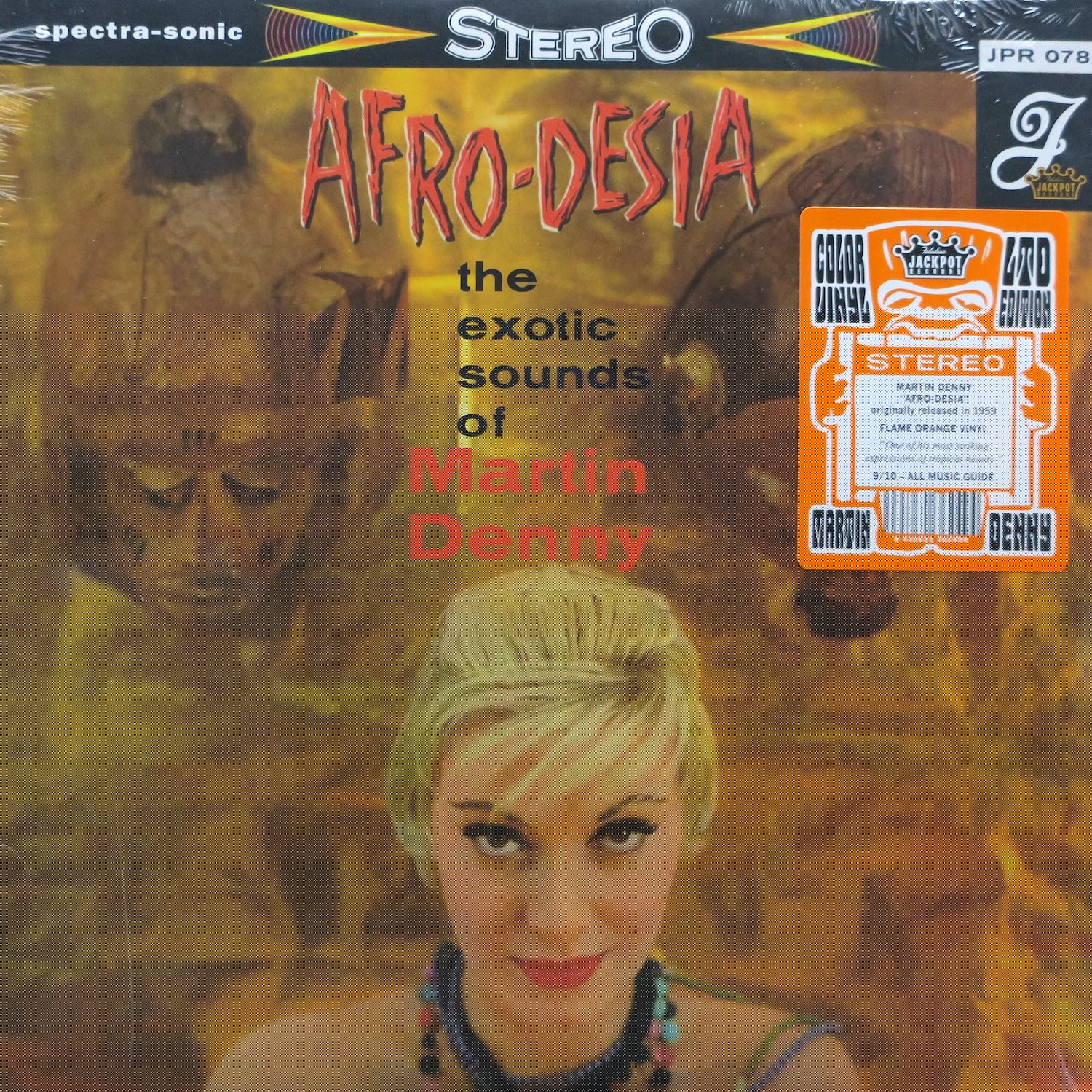 Martin Denny 'Afro Desia' Orange Vinyl LP - 1959 Exotica Lounge Music Record - Perfect for Vintage Music Collectors & Retro Home Decor