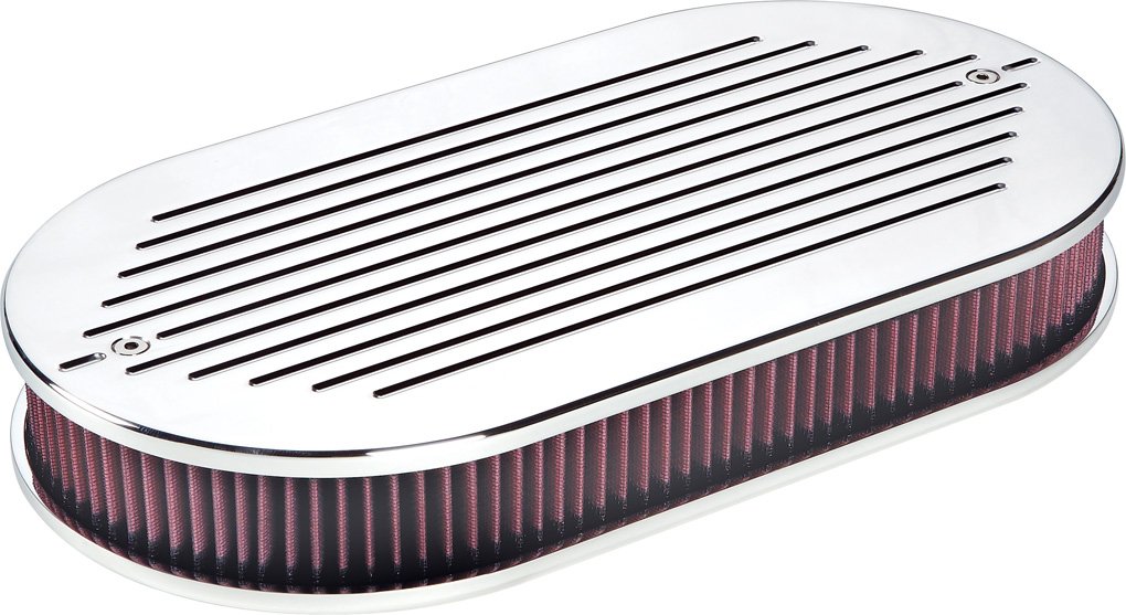 Billet Specialties 15520 Ball Milled Dual Quad Billet Air Cleaner - High Performance Air Intake System for Muscle Cars & Hot Rods - Perfect for Racing, Car Shows & Engine Upgrades