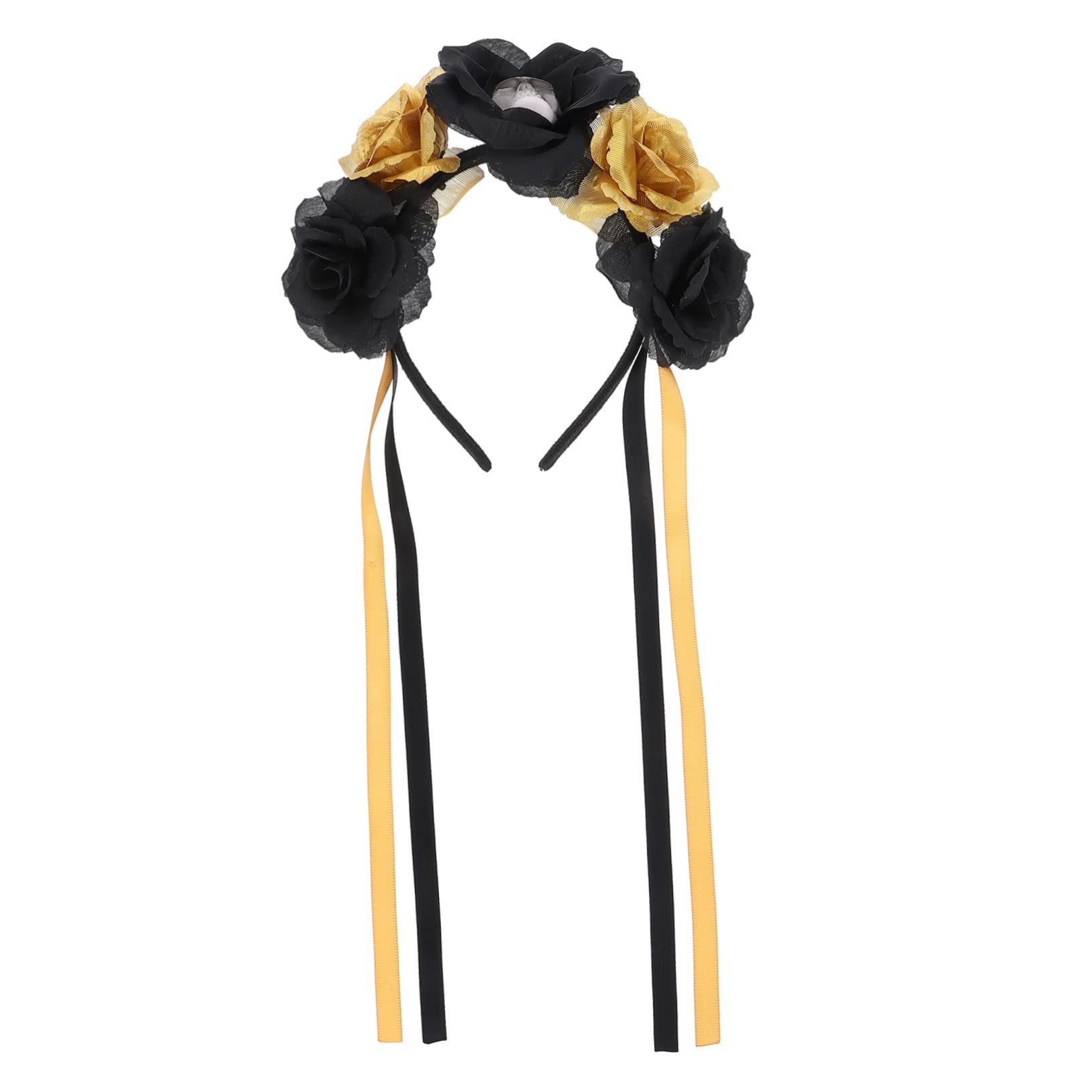 Halloween Skull Headband for Women - Day of the Dead Flower Crown Headdress for Cosplay, Bridal & Party | Perfect for Halloween Costumes, Themed Parties & Gothic Fashion