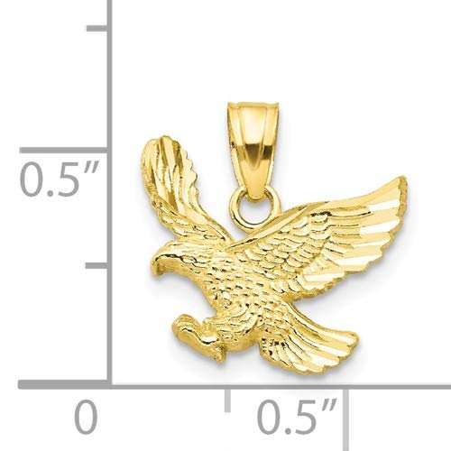10K Yellow Gold Eagle Charm Pendant - Roy Rose Jewelry for Men & Women - Perfect for Gifts, Necklaces & Bracelets