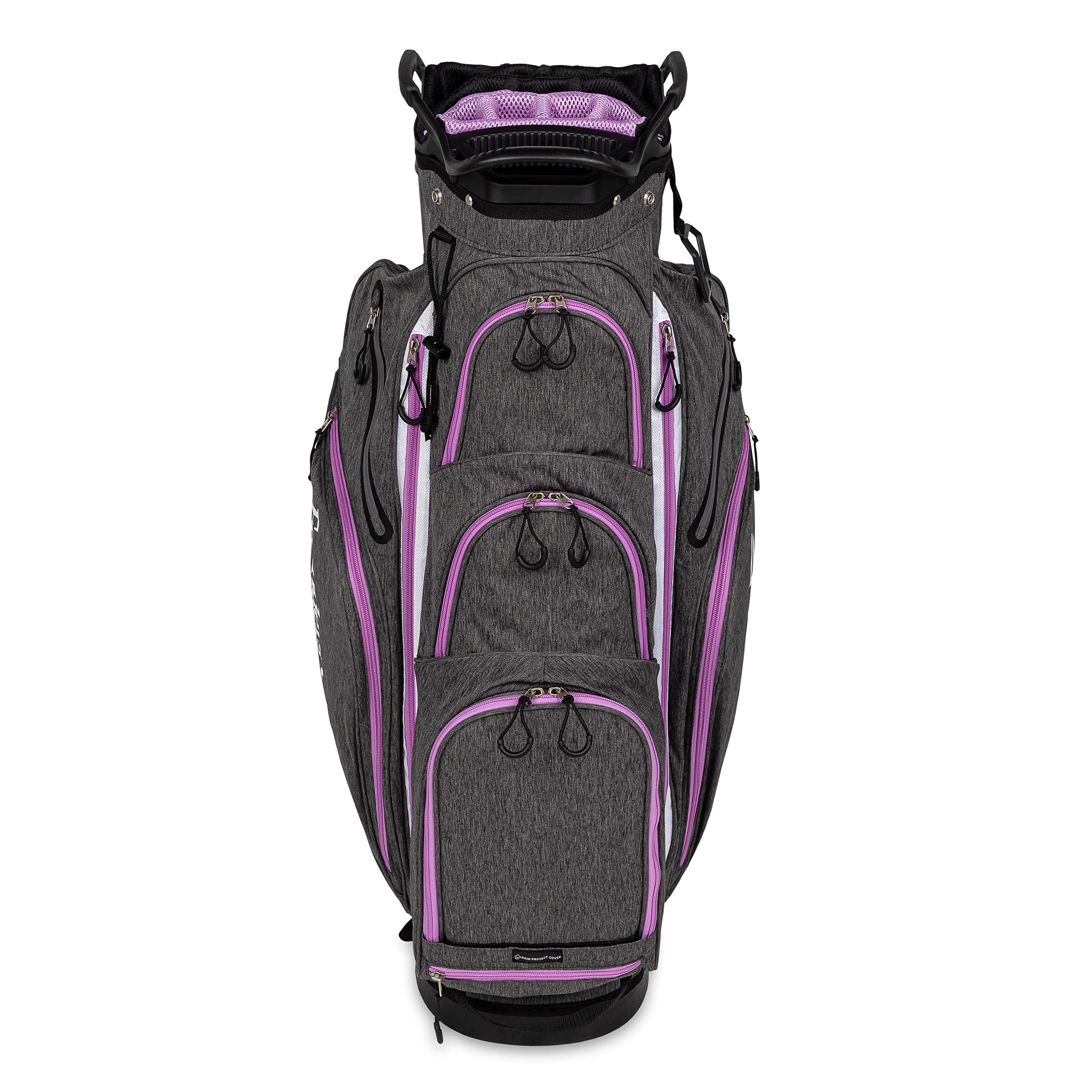 Founders Club Franklin Golf Push Cart Bag - Lightweight 15-Way Full Length Divider with Rain Cover - Secure Push Cart Base & External Putter Tube - Perfect for Golf Tournaments & Practice Rounds - Embroidery Panel for Personalization
