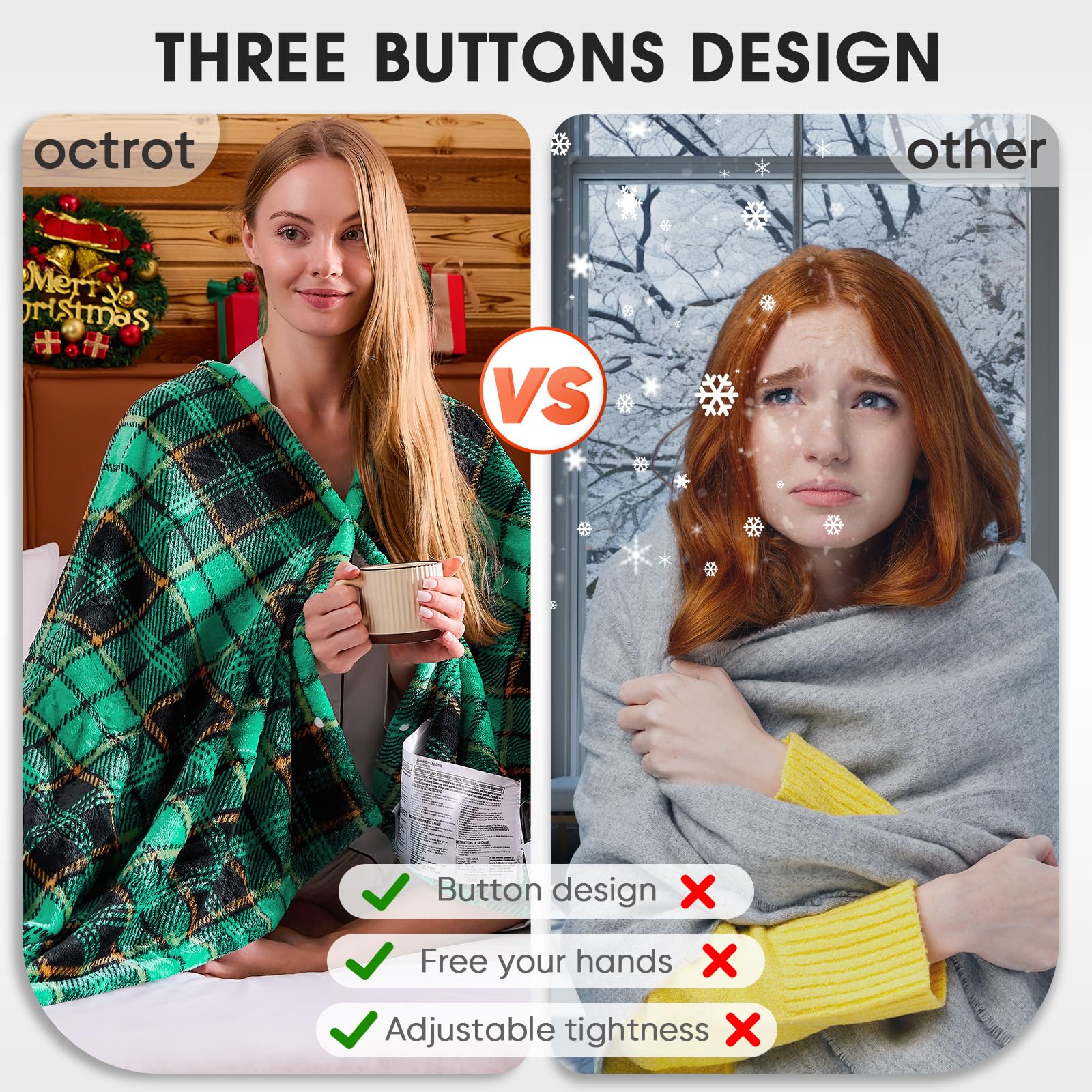 Electric Heated Blanket 50x60 Inches - 10 Heat Levels & 8-Hour Auto Shutoff - Plaid Sherpa Winter Warming Blanket for Couch, Bed, Office - Fast Heating Christmas Gift & Housewarming Present for New Home Decor - Perfect for Cold Nights, Relaxation & Cozy Winter Evenings