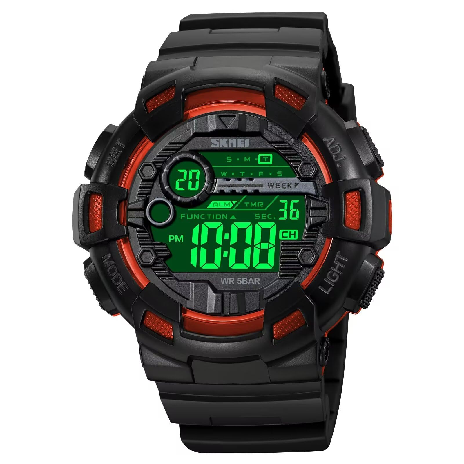 FANMIS Men's Military Digital Watch - 50M Waterproof LED Backlight Sports Watch with Stopwatch & Alarm - Perfect for Outdoor Activities, Hiking, Running & Casual Wear