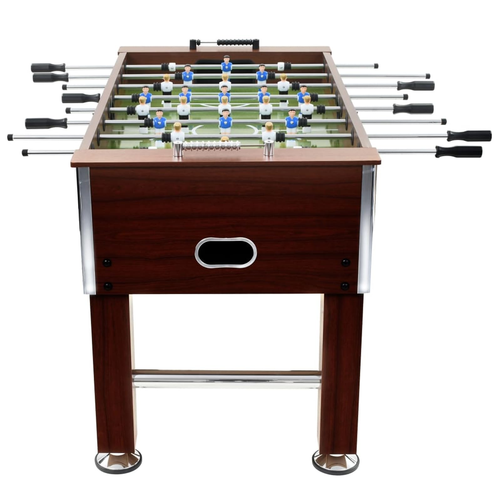 Homgoday 55-inch Steel Football Table - 140 x 74.5 x 87.5 cm Brown Multi-Purpose Table for Dining, Kitchen, Garden & Outdoor Use - Perfect for Game Rooms, Patios and Backyard Gatherings