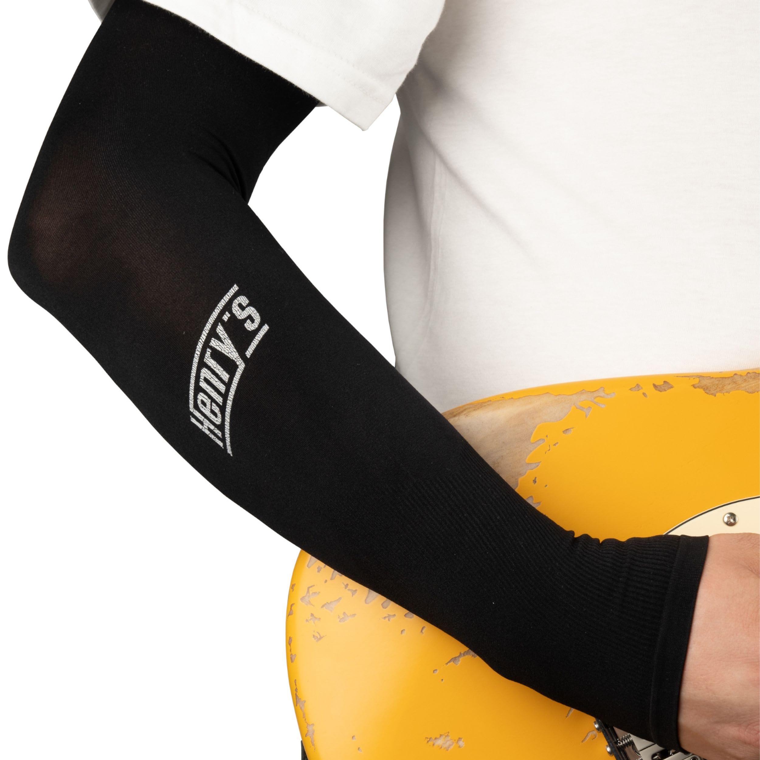 Henry's Strings Guitar Arm Sleeve - Tendon Support & Cooling for Electric & Acoustic Guitars - Protective Guitar Accessories for Men & Women - Perfect Gift for Guitar Players (Ideal for Performances, Practice & Stage Shows)