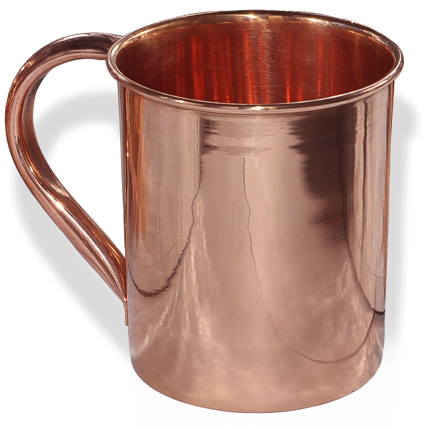 Prisha India Craft® 10-Pack Pure Copper Moscow Mule Mugs - 450ml (15oz) Lacquered Finish, No Inner Lining - Perfect for Cocktails, Parties & Home Bars | Durable Copper Cups for Moscow Mule, Mojito & Cold Drinks