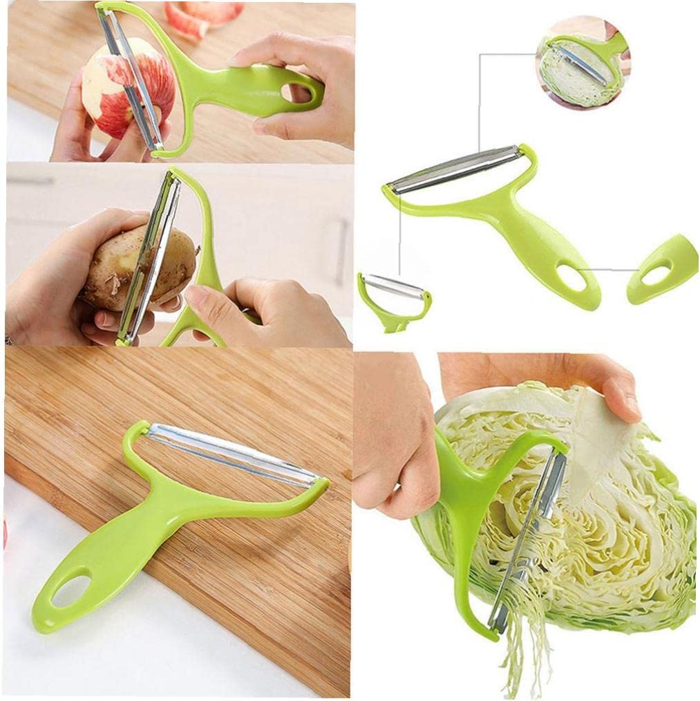 Premium Stainless Steel Cabbage Grater & Vegetable Slicer - Multi-Purpose Potato Peeler, Salad Maker for Kitchen - Perfect for Meal Prep, Coleslaw, and Healthy Cooking
