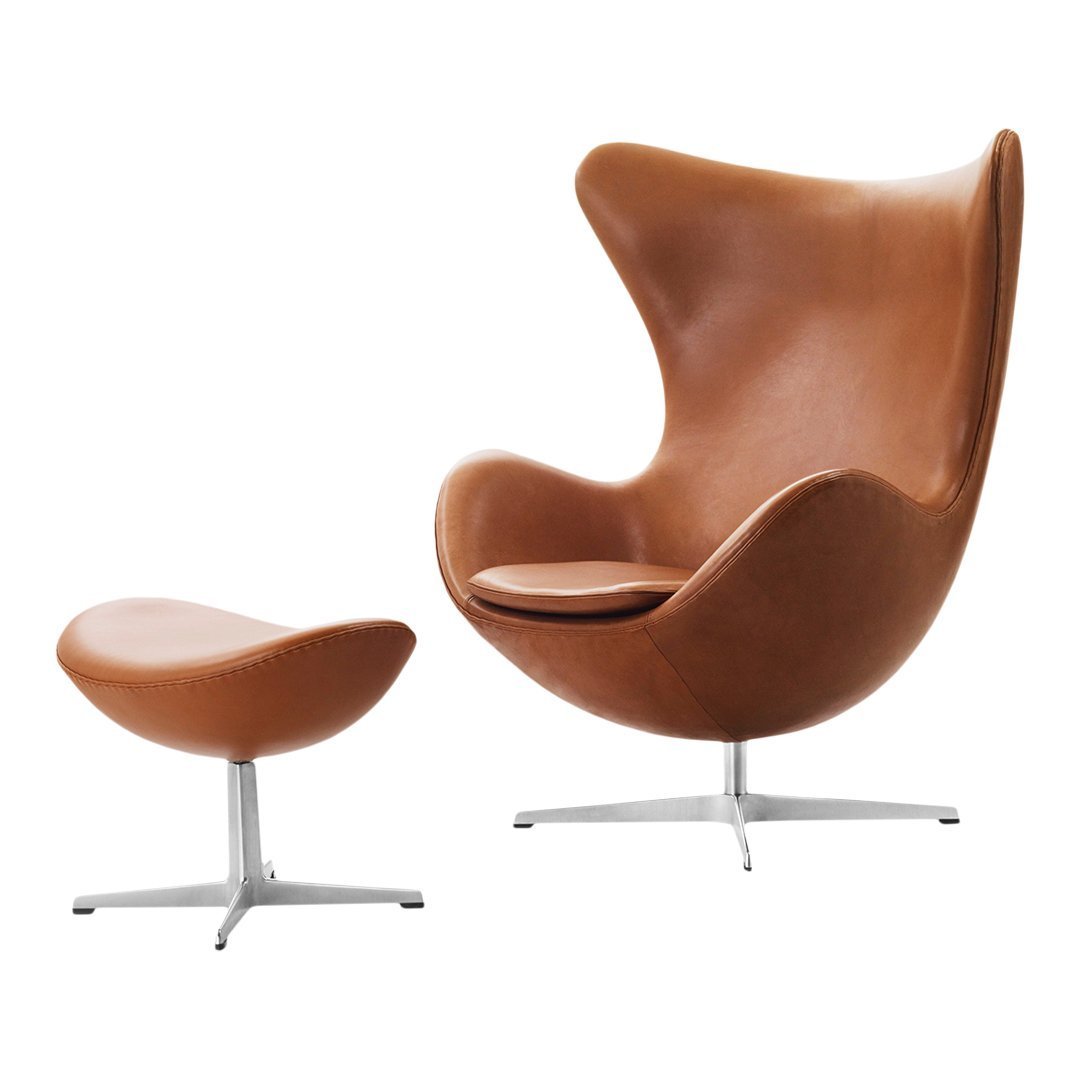 Modern Egg Chair Footstool - Comfortable & Stylish Ottoman for Living Room, Bedroom, or Patio - Perfect for Relaxing & Decorating