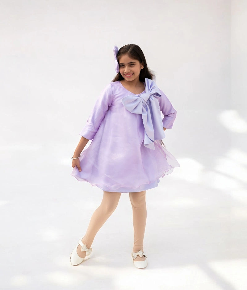 Pre Order: Elegant Lilac Organza Dress for Weddings, Prom & Special Occasions | Women's Formal Gown
