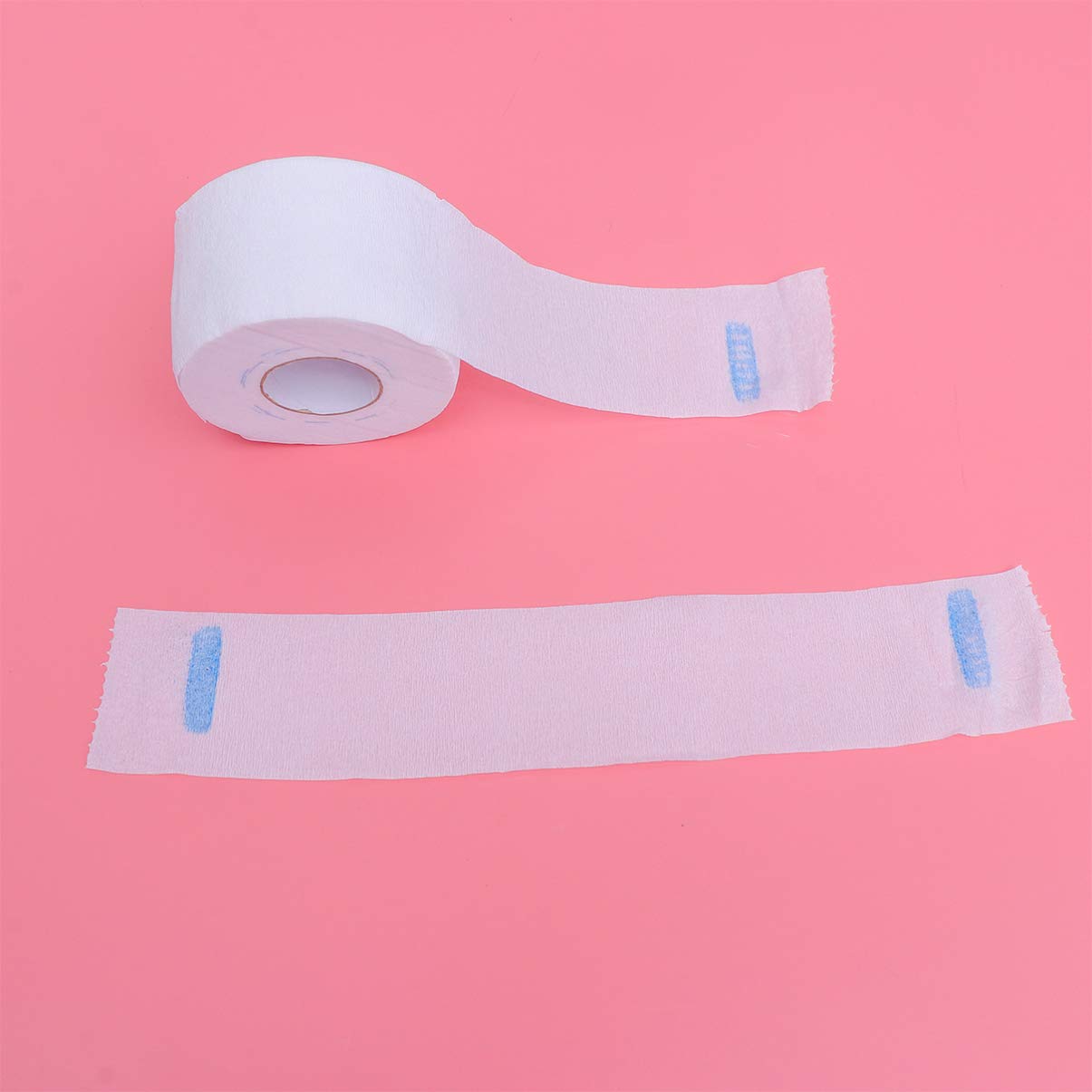 Minkissy 5 Rolls Disposable Barber Neck Strips - White Collar Paper for Hairdressing, Hair Cutting & Neck Protection | Salon, Barber Shop & Home Use Accessories