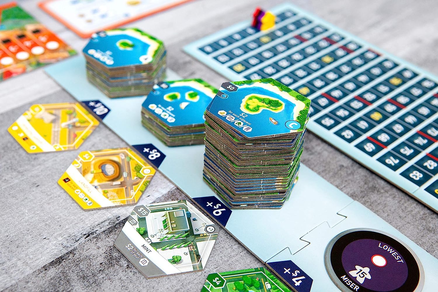 Suburbia - Thematic City Building Strategy Board Game | Tile Placement Game for Adults | Perfect for Family Game Nights & Strategy Enthusiasts