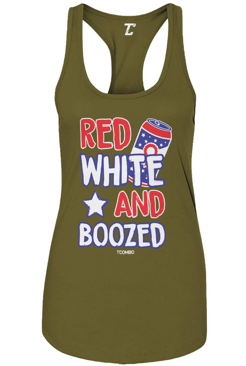 Red White and Boozed - Patriotic 4th of July Women's Tank Top | American Flag Design | Perfect for BBQ, Parties & Independence Day Celebrations