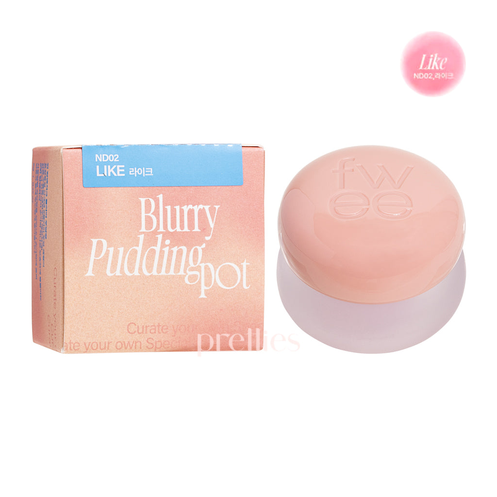 Fwee Lip & Cheek Blurry Pudding Pot 5g - Creamy Tint for Natural Makeup Look (ND02 Like) - Perfect for Daily Wear & On-the-Go Touch Ups