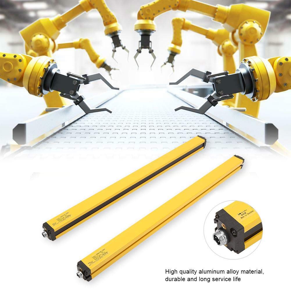 Walfront 525mm Light Curtain Sensor - 12 Beams Safety Light Screen Grating Device, DC24V BEM1240-30NB for Industrial Machine Guarding & Automated Production Line Safety