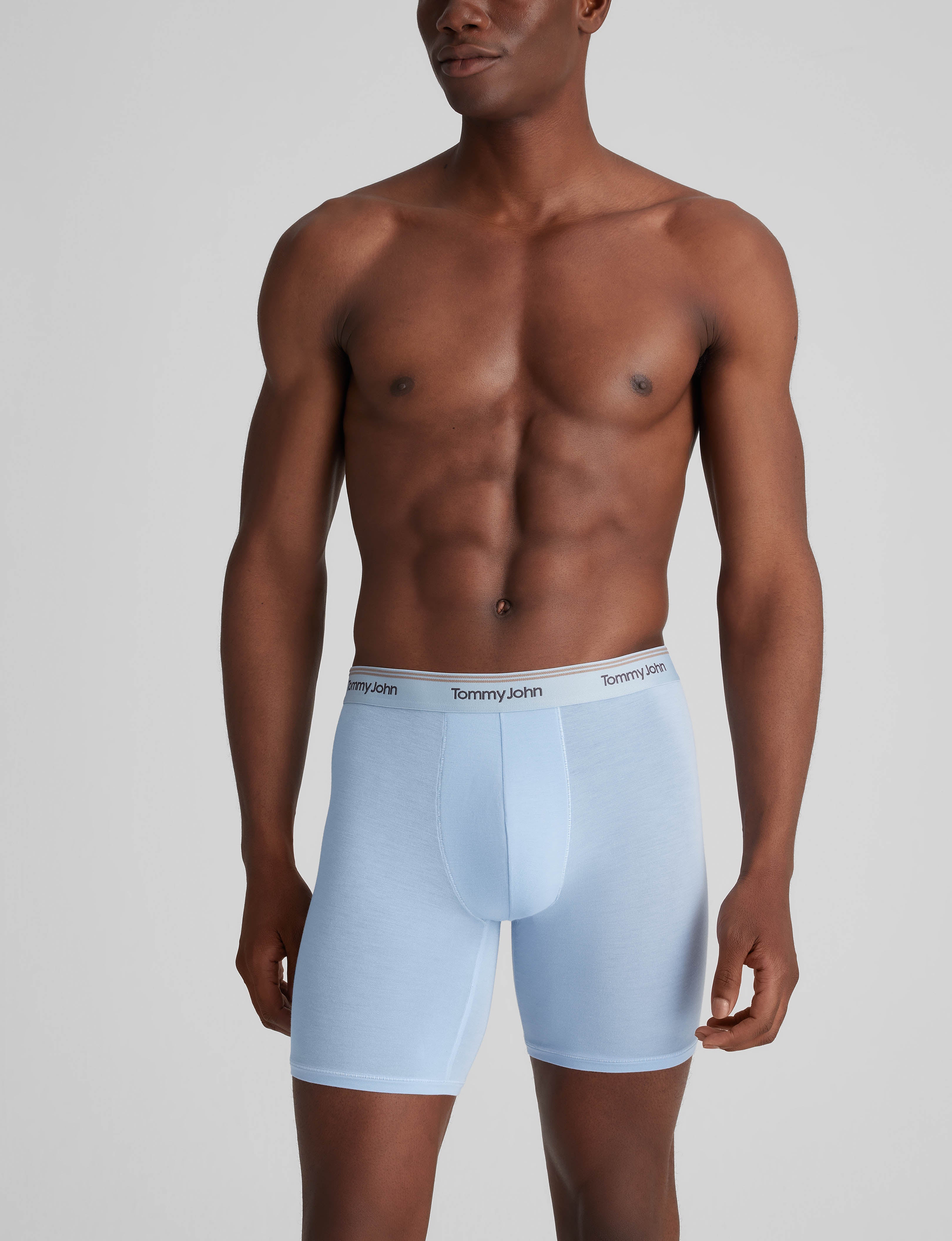 Ultra Soft Flex Mid-Length Boxer Briefs for Men - 6 Pack | Breathable & Comfortable Underwear for Everyday Wear, Workout & Sports