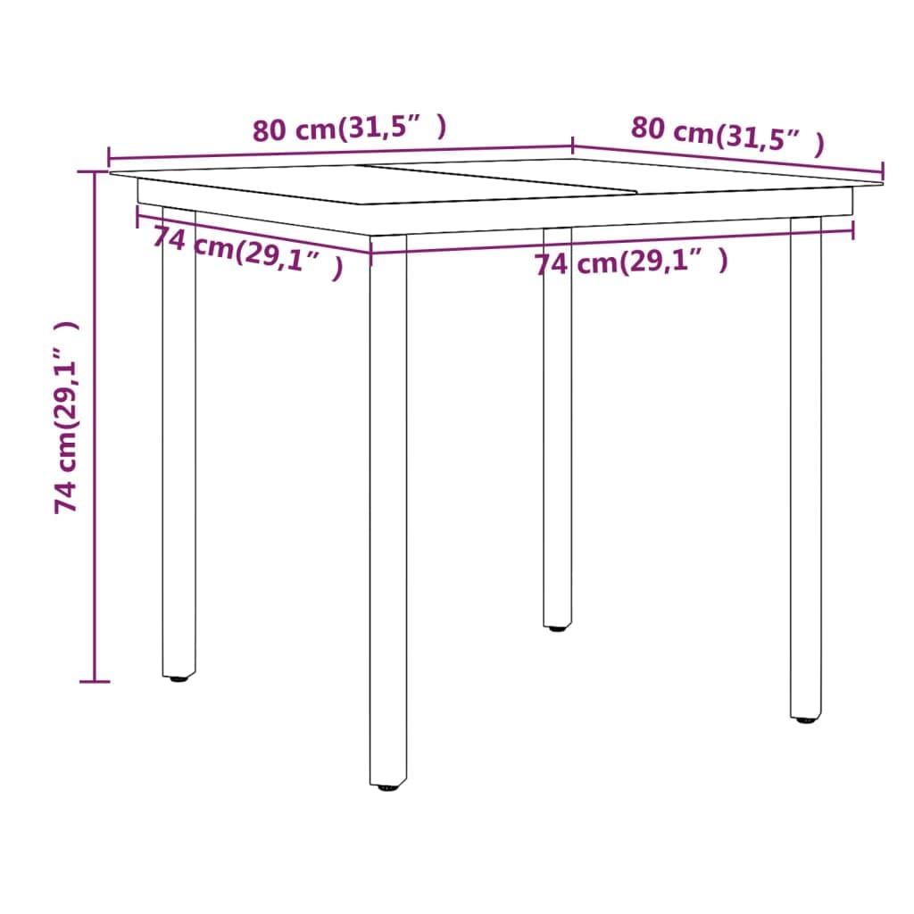 vidaXL 5-Piece Patio Dining Set with Cushions - Outdoor Garden Furniture for Lawn, Yard, Terrace & Balcony - Black Table and Chairs Set - Perfect for Backyard BBQs, Poolside Relaxation & Outdoor Entertaining