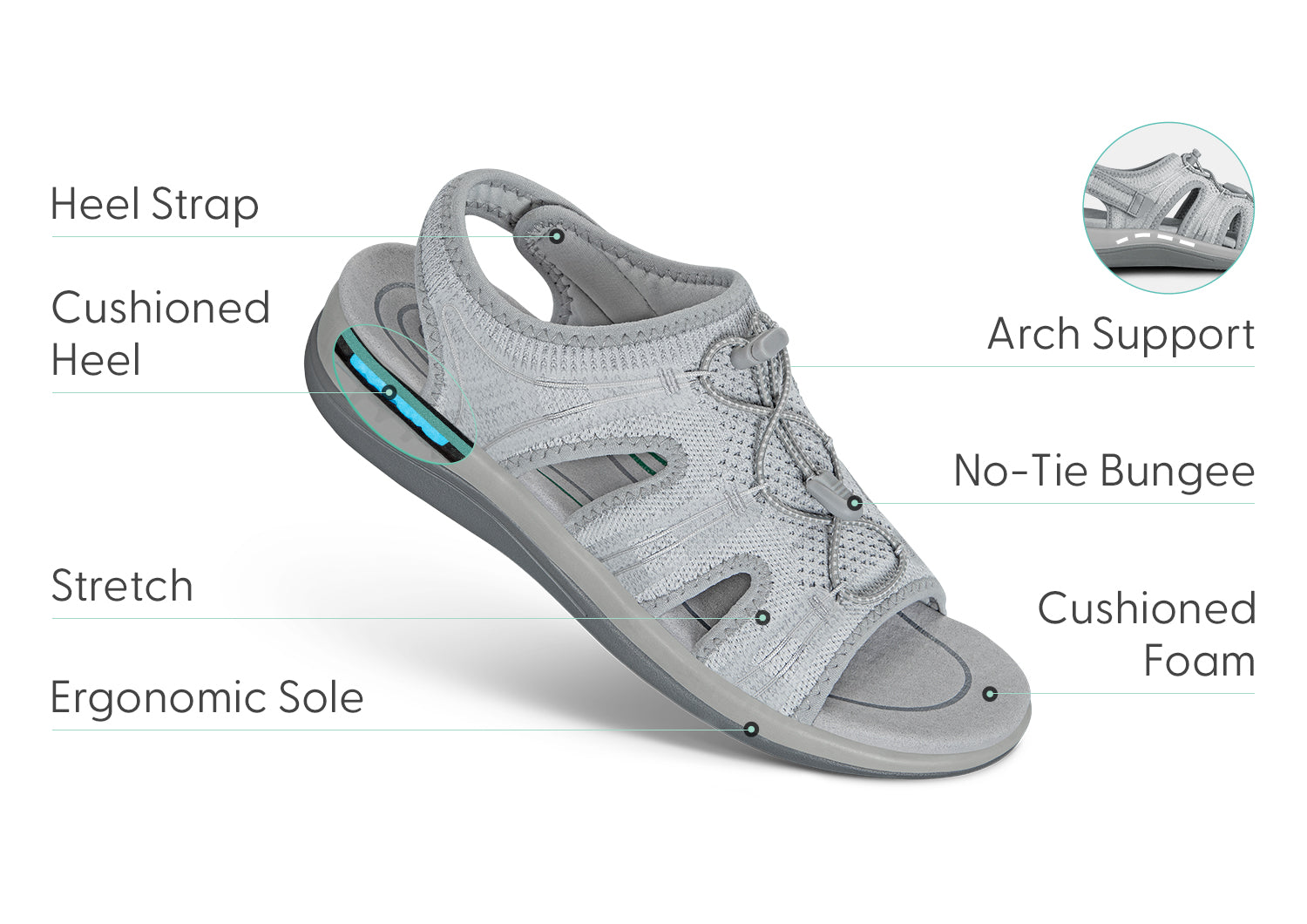 Maui Gray - Premium Comfortable & Stylish Women's Shoes for Casual Wear, Walking & Outdoor Activities
