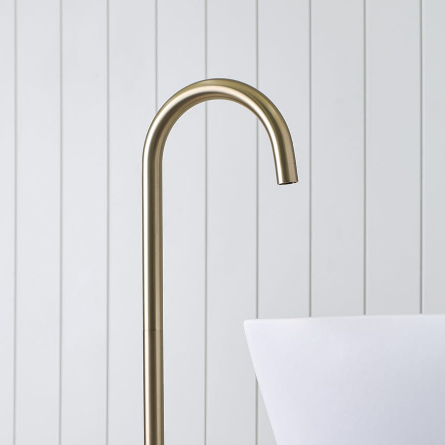 Freestanding Bath Spout Faucet - Brushed Nickel Finish - Modern Warm Water Spout for Bathtubs - Perfect for Spa-Like Bathroom Relaxation