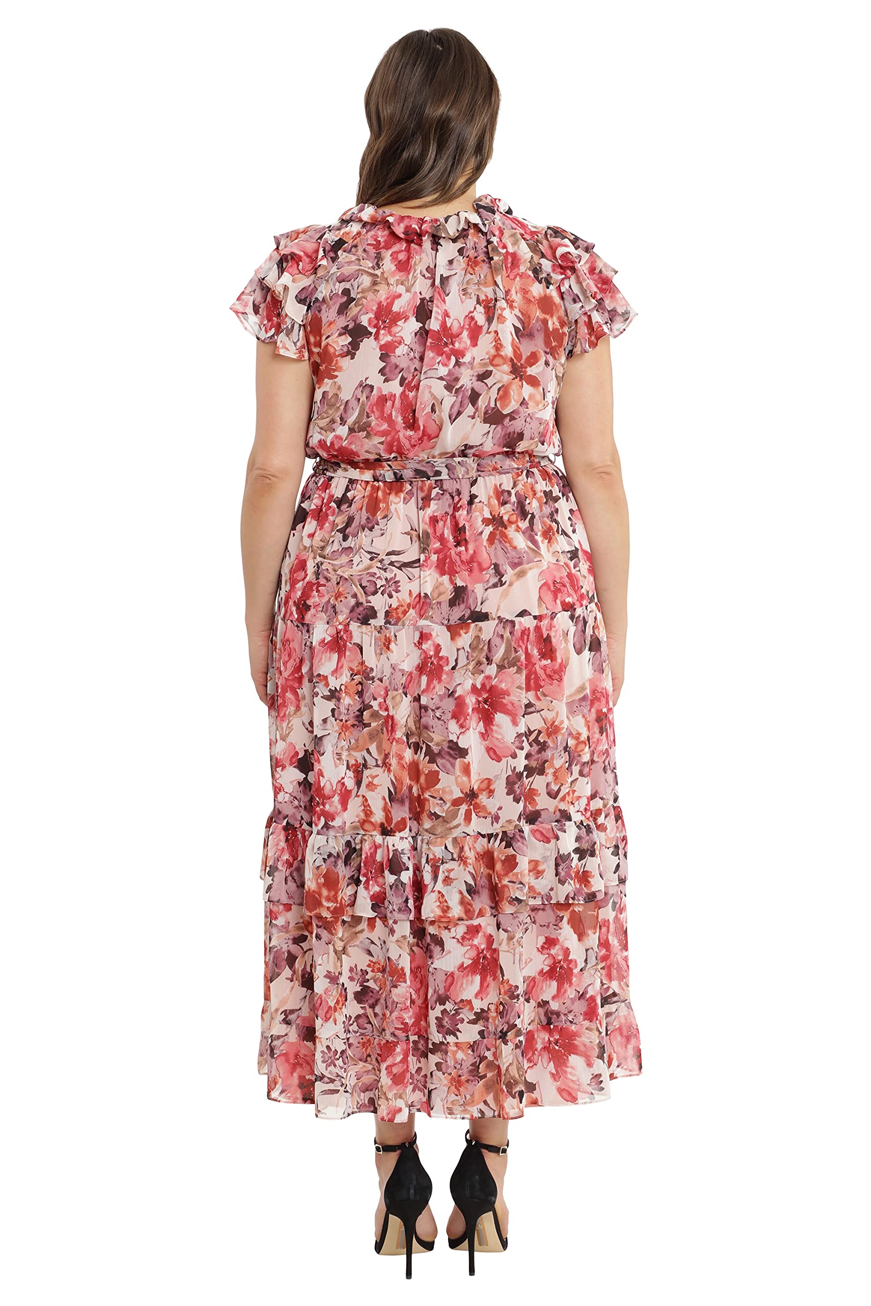 Maggy London Women's Ruffle Maxi Dress for Party & Wedding