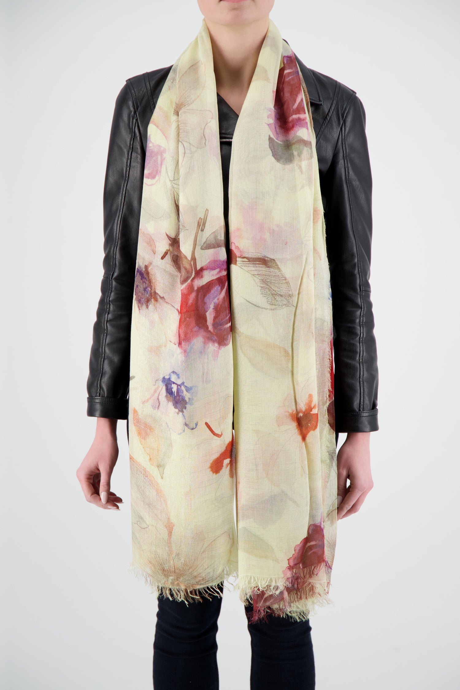 Faliero Sarti Beige Mariaflora Cashmere Shawl Wrap - Luxury Soft Warm Scarf for Women - Perfect for Winter, Evening Events & Travel Accessories