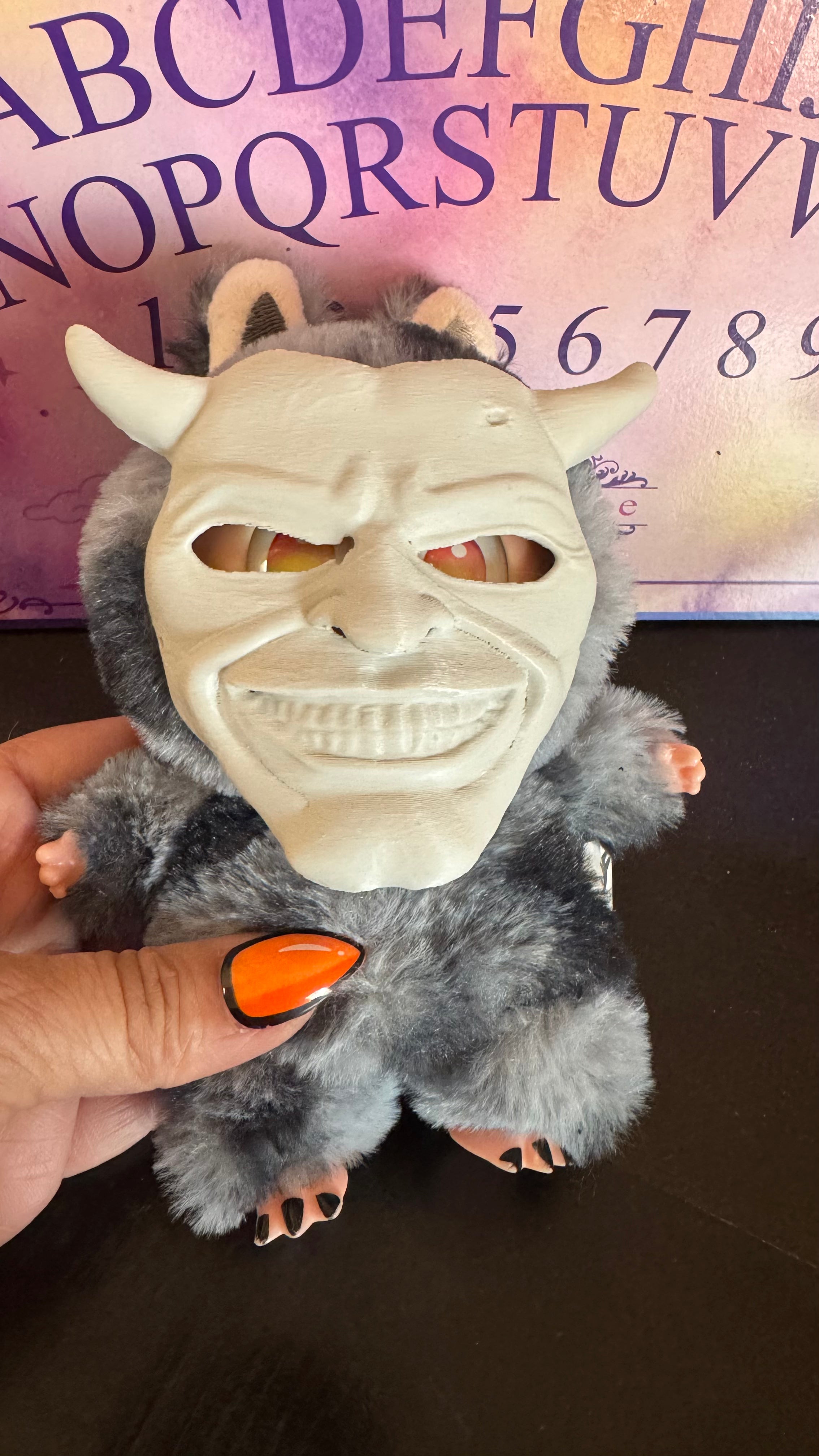 Scary Black Phone Monster Mask - Halloween Costume Accessory for Cosplay, Horror Parties & Themed Events
