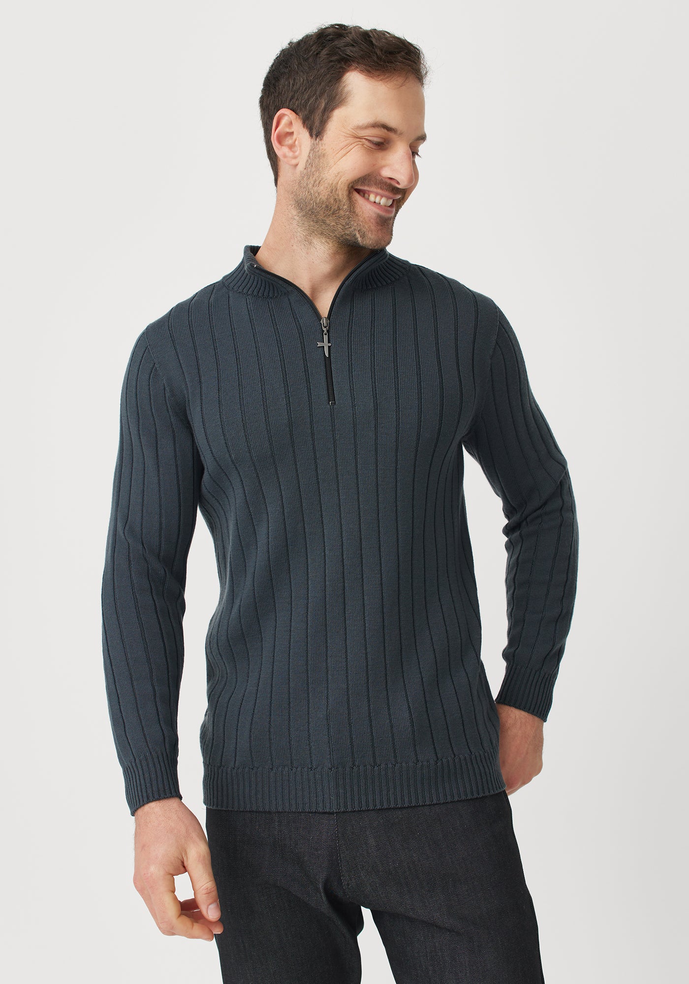 Premium Finn Merino Wool Zip Sweater for Men & Women - Soft Thermal Winter Pullover for Outdoor Hiking, Travel & Casual Wear