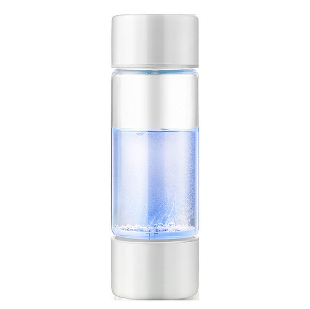 Portable Hydrogen Water Bottle Generator - PEM Electrolysis Alkaline H2 Rich Ionizer Filter for Pure Hydrogen Drinking (Silver, Gold) | Hydration Boost, Detox & Wellness On-The-Go