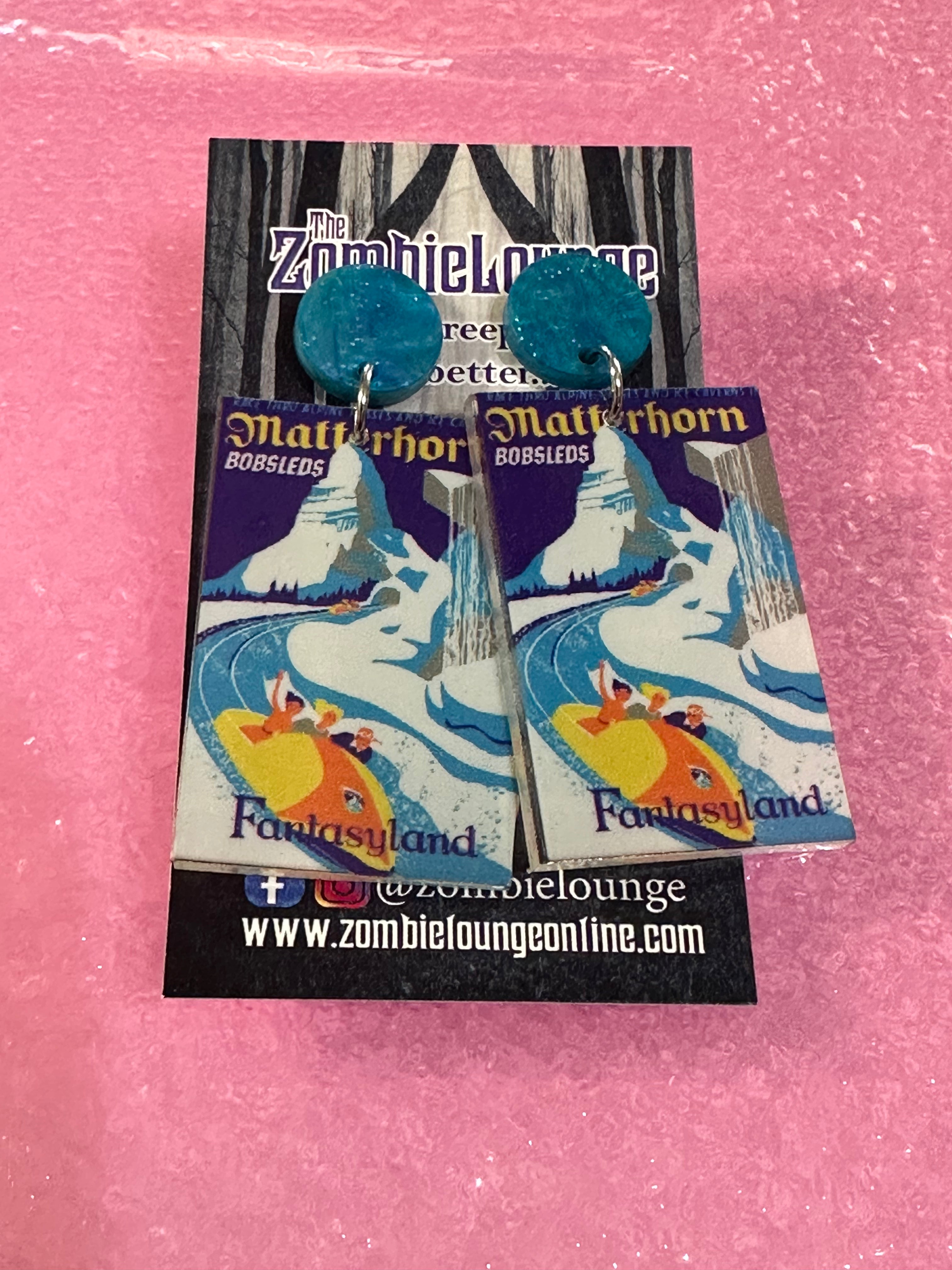 Vintage Poster Earrings - Unique Retro Style Dangle Earrings for Women | Perfect for Parties, Concerts & Vintage Fashion Outfits