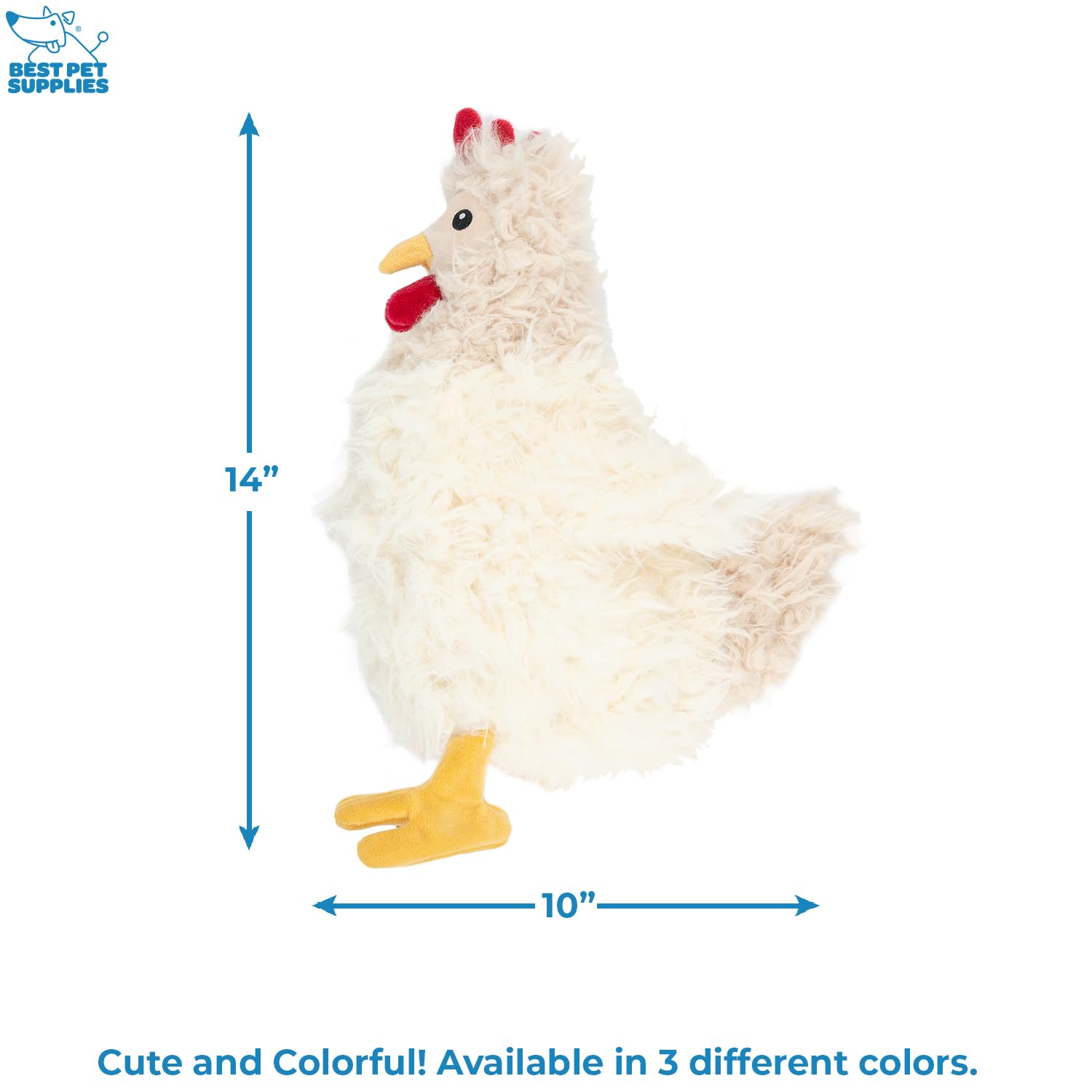 Premium Crinkle Chicken Plush Dog Toy - Interactive & Chew-Resistant for Puppies & Senior Dogs, Soft & Cuddly Beige Chicken-Shaped Pet Toy for Indoor Play, Training & Anxiety Relief - Perfect for Fetch, Tug-of-War & Cuddle Time