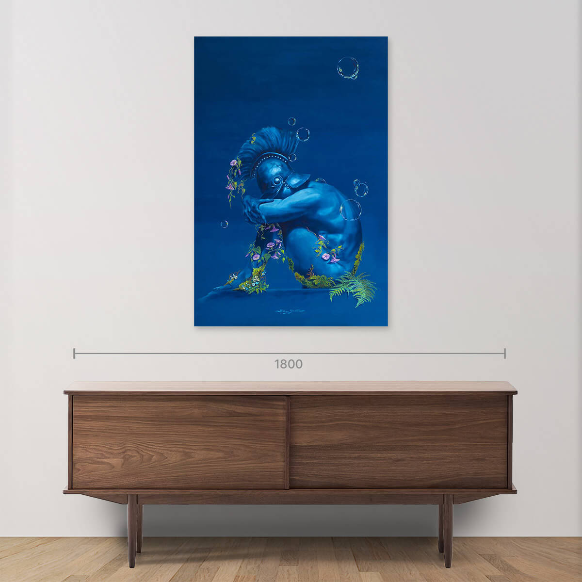 Warrior Oil Painting on Canvas - Handmade Artwork for Home Decor, Office, and Gift Giving
