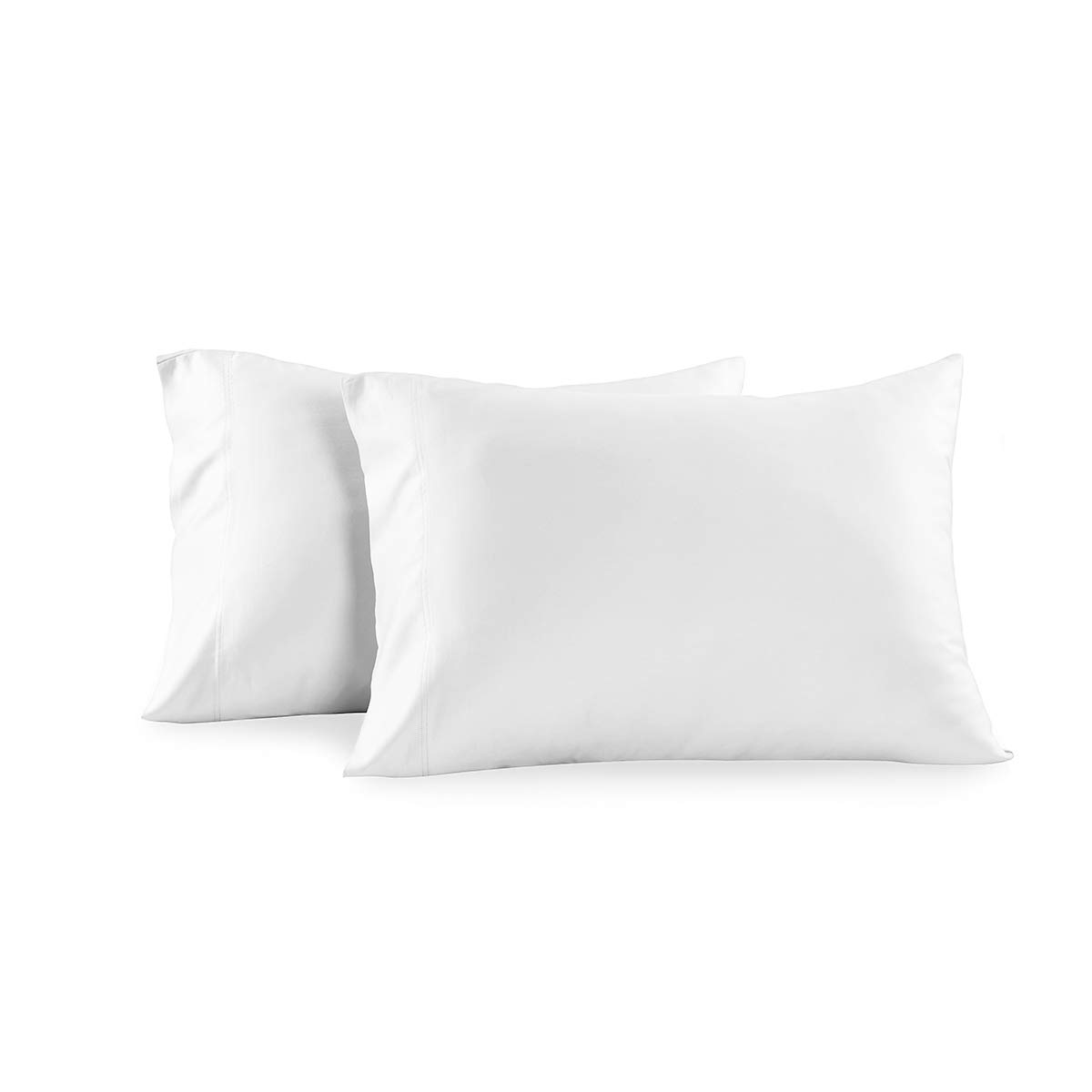 Royal Tradition 100% Cotton 300 Thread Count Pillowcases - Set of 2, Standard/Queen Size, Soft & Breathable White Pillow Covers for Bedroom Luxury & Hotel-Style Comfort
