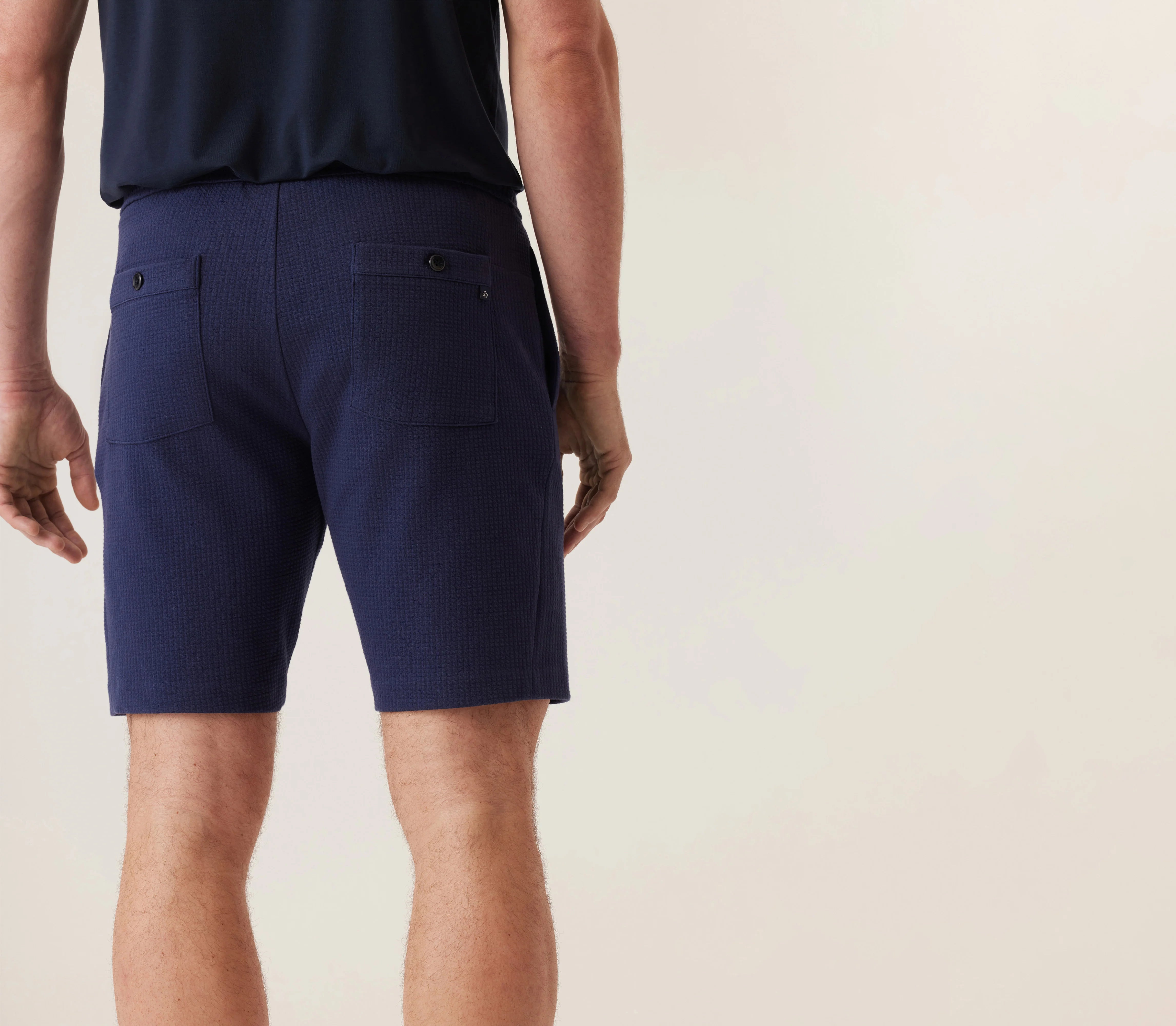 Deke Infinity 360 Cargo Bermuda Shorts for Men - Comfortable Warp Waffle Fabric in Indigo - Perfect for Outdoor Activities, Travel & Casual Wear
