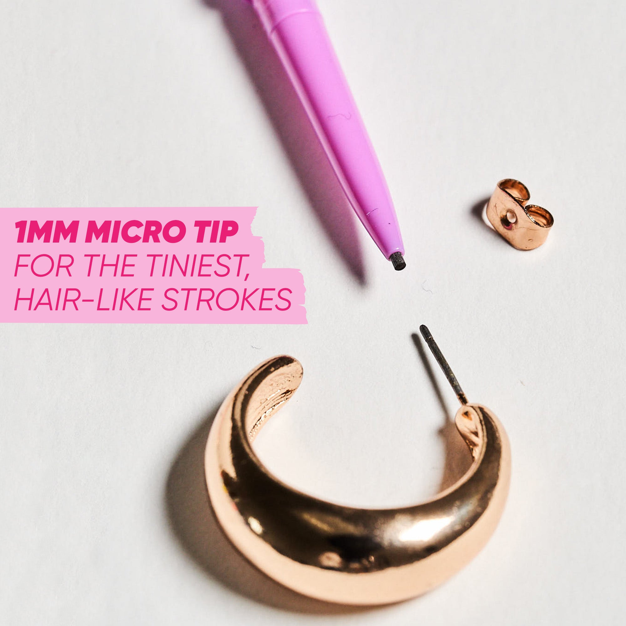 Brow Pop Nano Ultra Fine Detailing Pencil - Precise Eyebrow Makeup Pencil for Natural Hair-Like Strokes | Perfect for Everyday Makeup, Professional Brow Styling & Touch-Ups