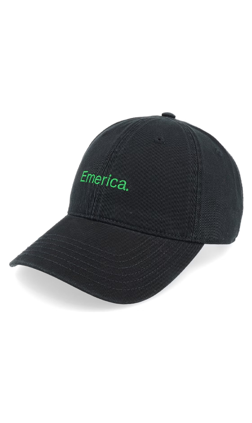 Emerica Pure Gold Dad Cap - Black & Green Adjustable Snapback Hat for Men - Perfect for Casual Wear, Street Style & Outdoor Activities