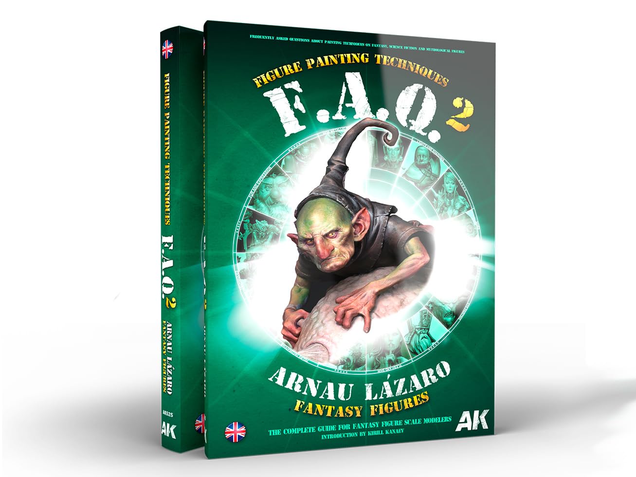 AK Book AK525 FAQ 2 Fantasy Figures Painting Techniques by Arnau Lázaro - 320 Page English Guide for Miniature Artists | Perfect for Warhammer, D&D & Tabletop Gaming