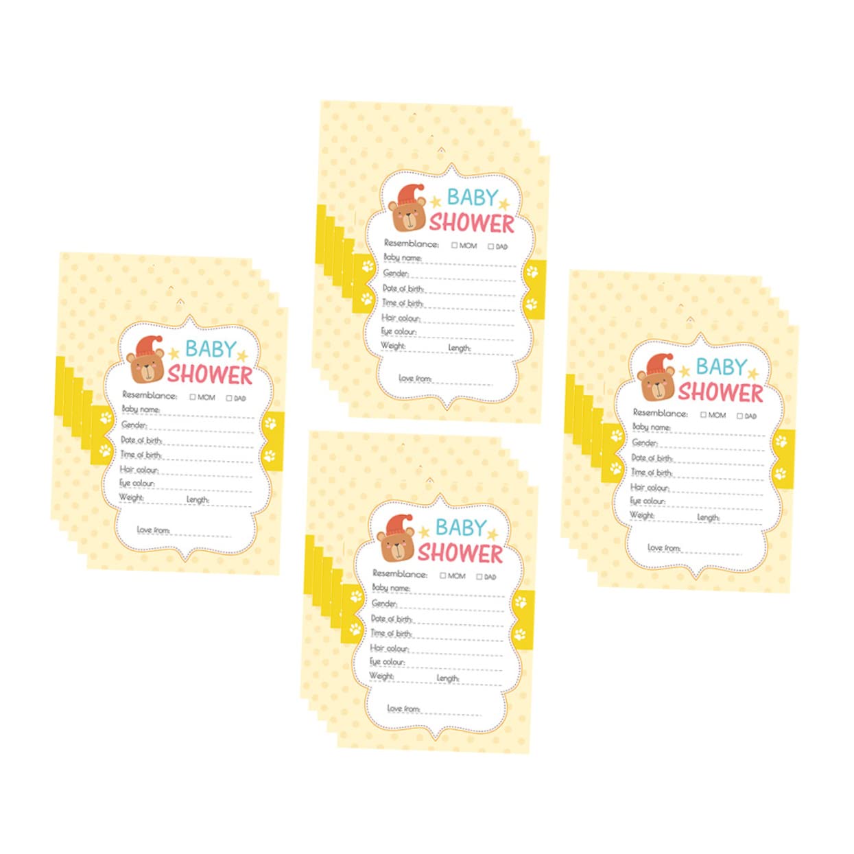 GAROZATION 20pcs Baby Shower Gender Reveal Game Cards - Fun Baby Prediction Cards for Newborn Gender Reveal Party, Baby Shower Games & Gender Announcement Celebrations