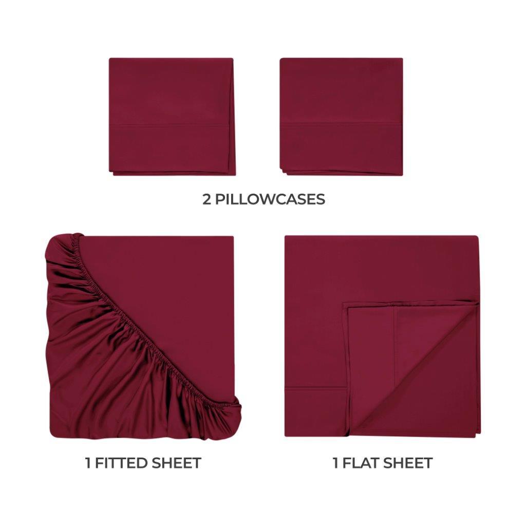 300 Thread Count Modal From Beechwood Extra Deep Pocket Sheet Set - Ultra Soft & Breathable Bedding for Queen/King Size Mattresses - Perfect for Luxury Hotels, Guest Rooms & Master Bedrooms