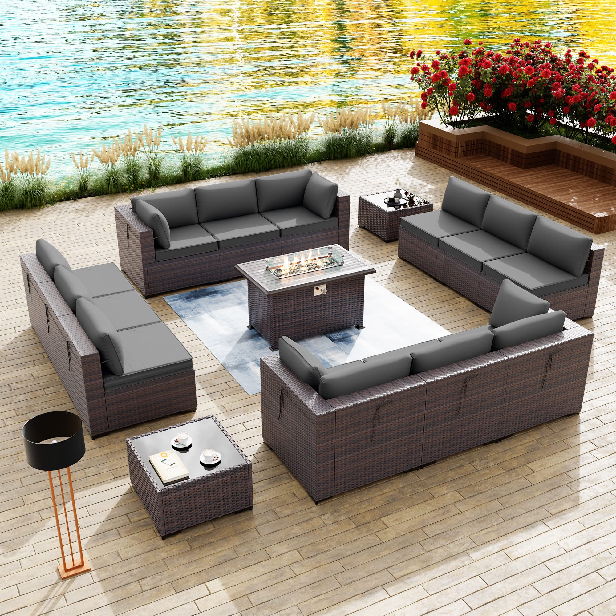 Kullavik 15-Piece Outdoor Patio Furniture Set with 43