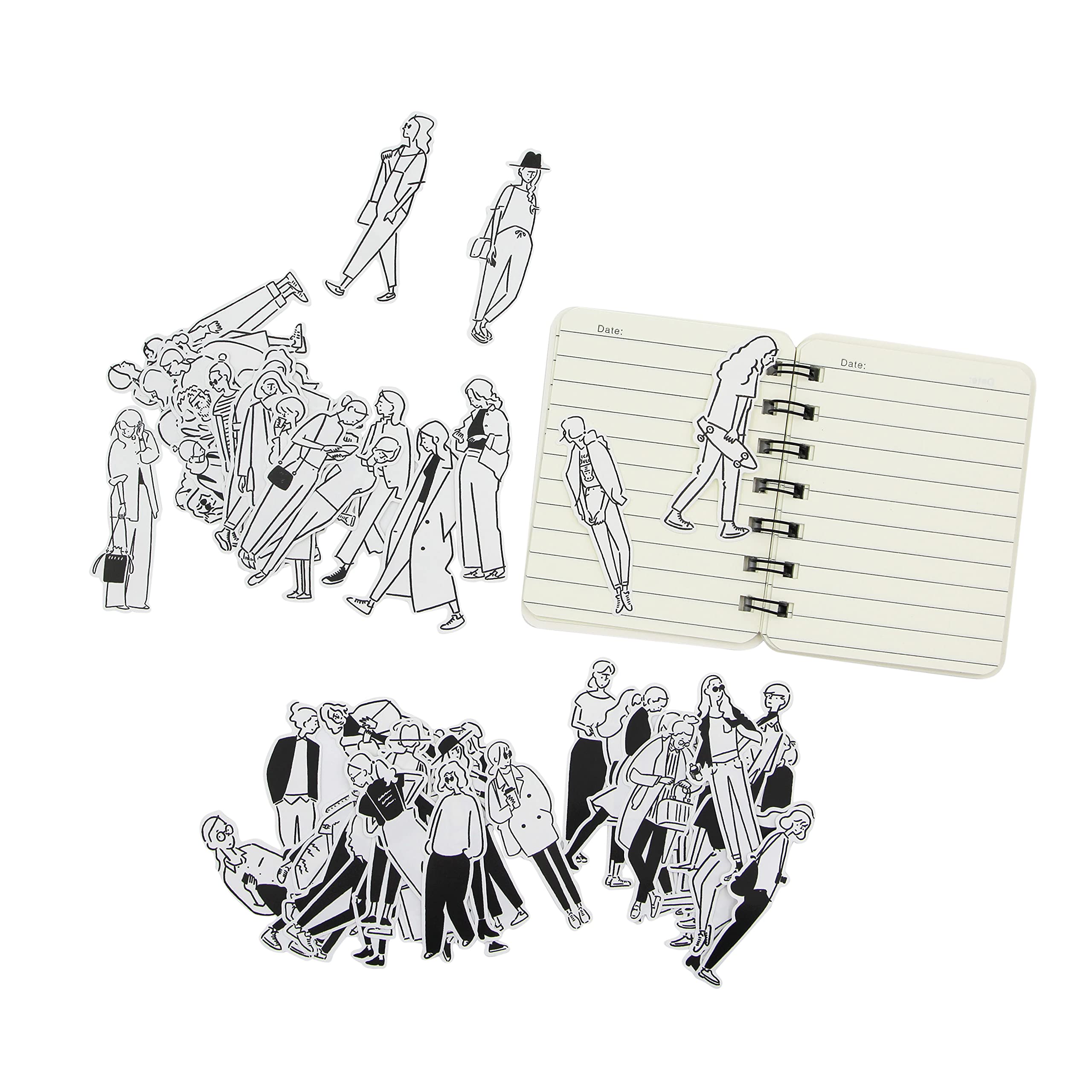 64 PCS Cute Girls Stickers - Waterproof DIY Scrapbook Stickers for Journals, Planners, Photo Albums - Decorate Laptops, Luggage, Water Bottles, Motorcycles & Cars - Fun Craft Supplies for Kids & Teens